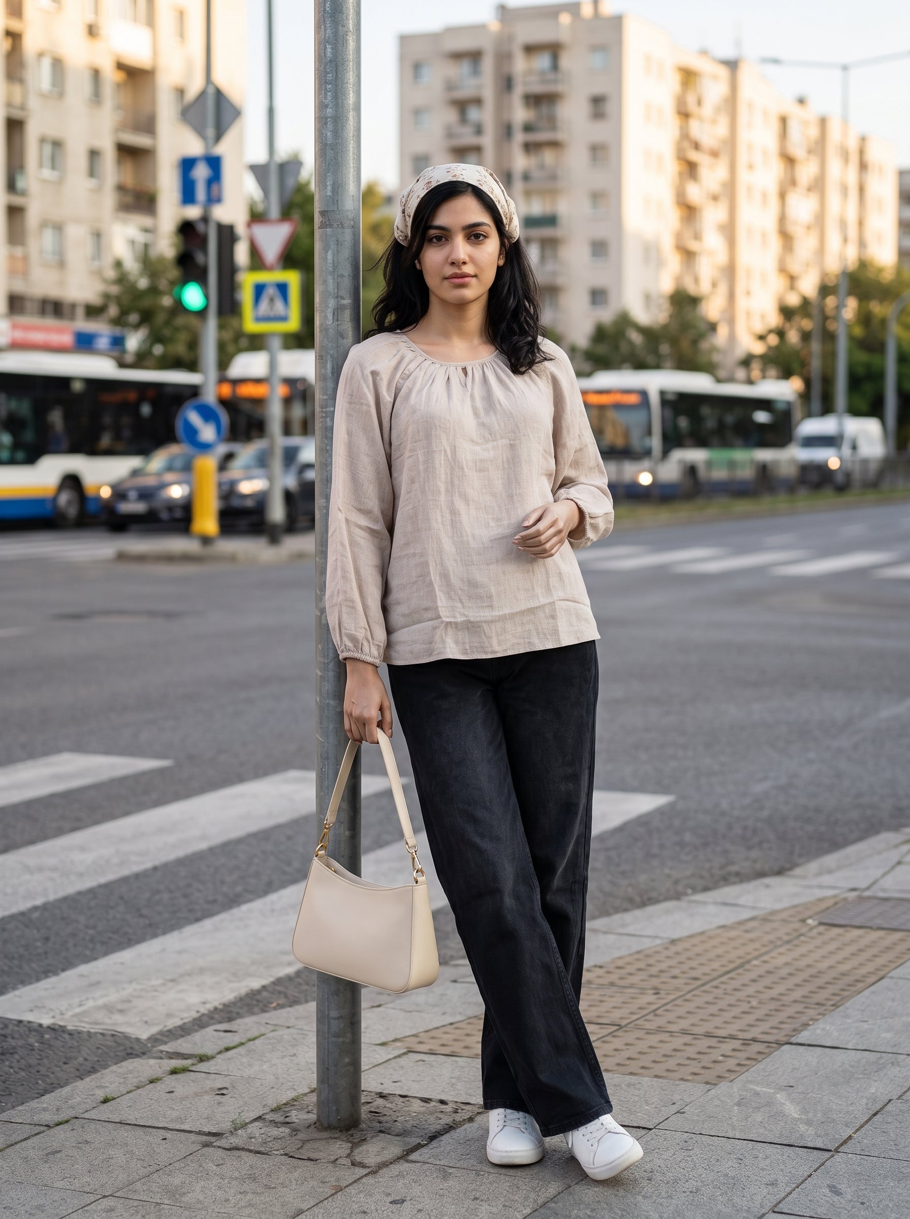 Women's Cotton Flex Mauve Taupe Regular Fit Top