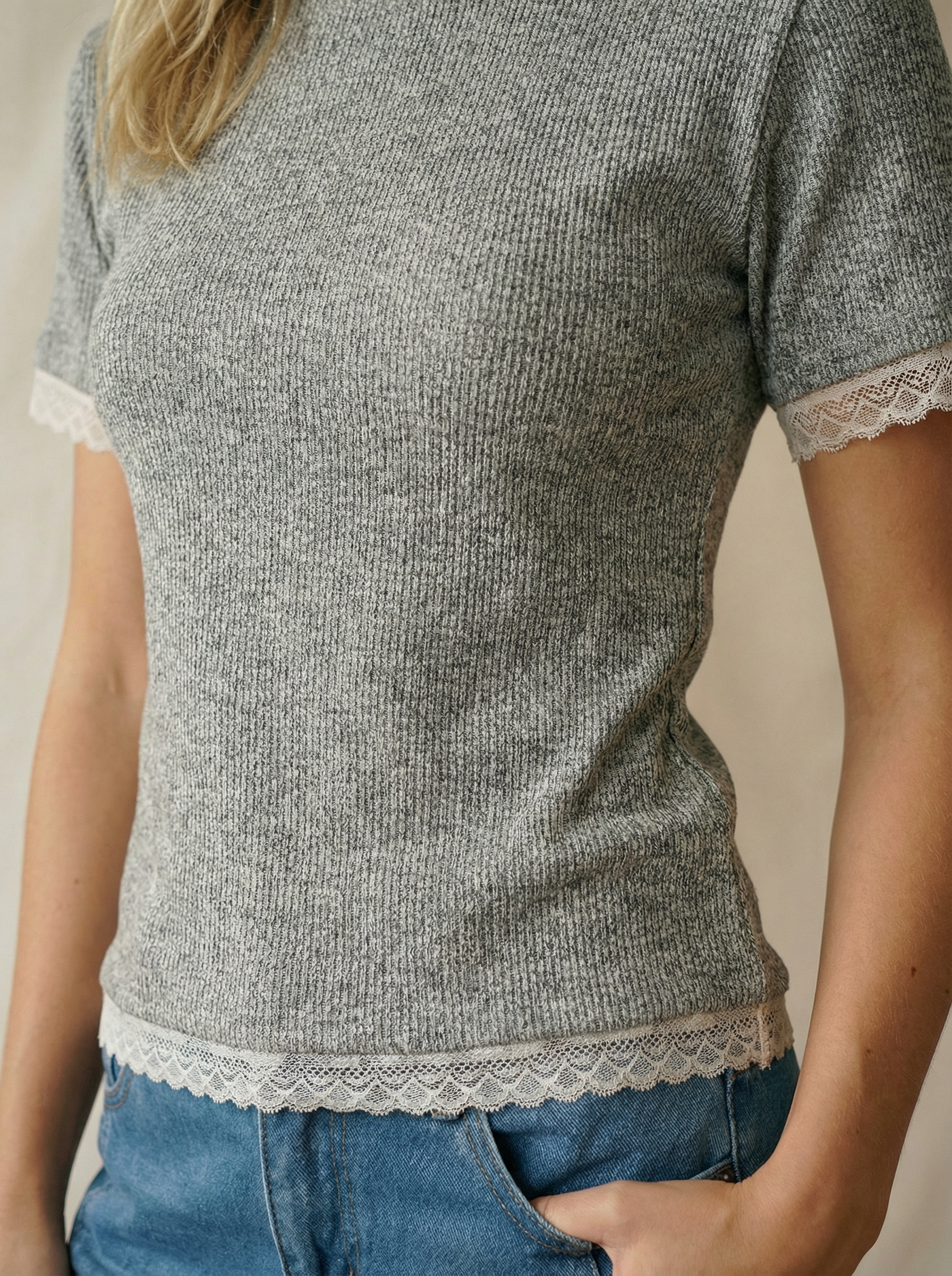 Melange Regular Fit Crew Neck T-Shirt