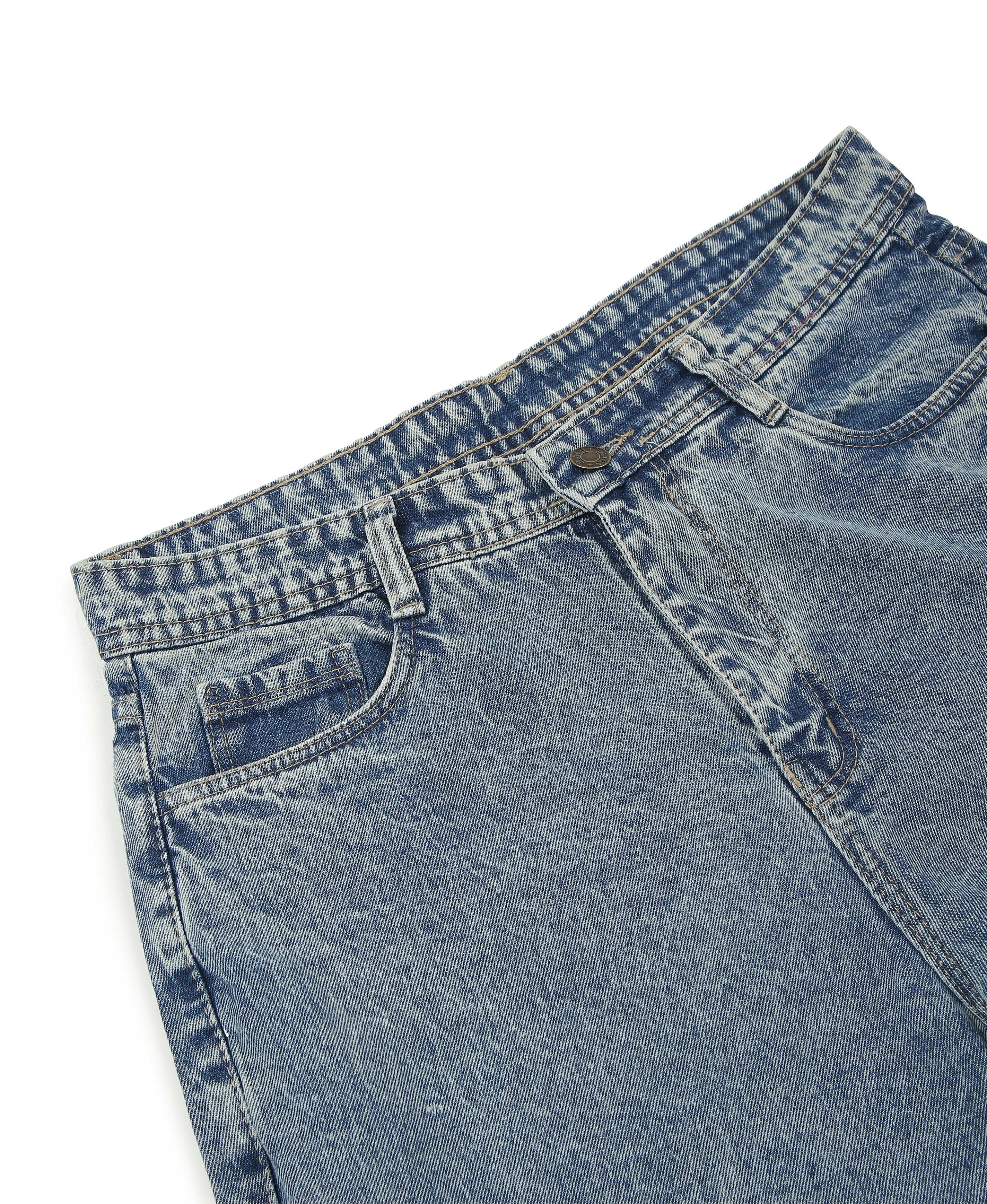 Ice Wash Cargo Denim Bottom