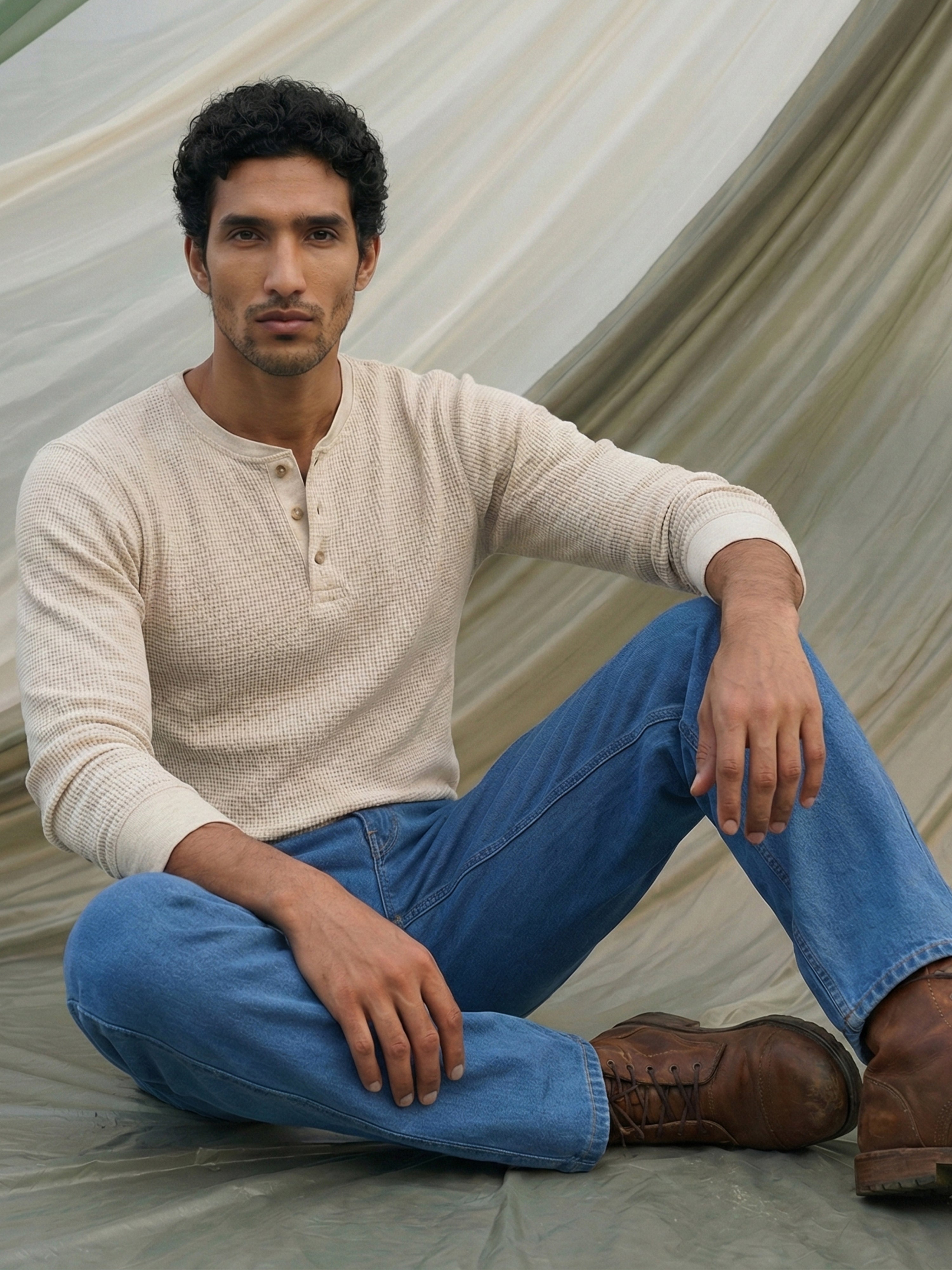 Light Blue Denim Jeans For Male