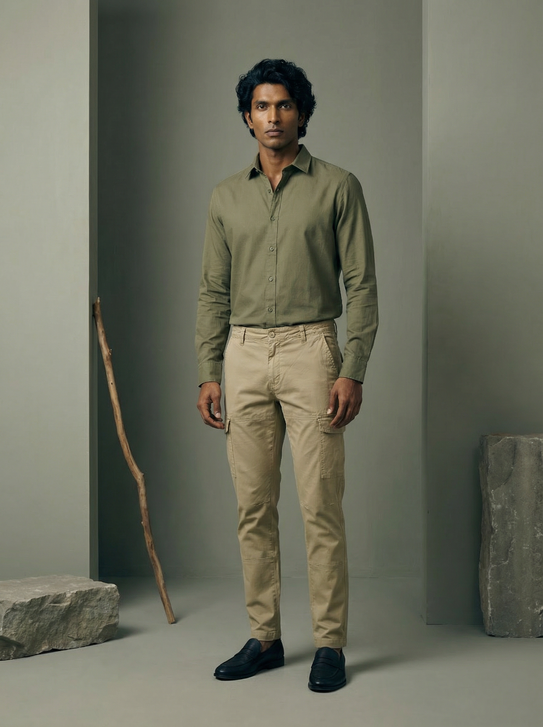 Men’s Pista Linen Plain Cargo