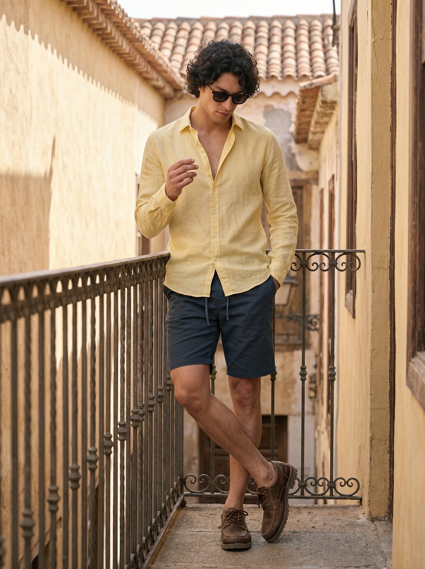 Men’s Teal Blue Corded Cotton Regular Fit Shorts