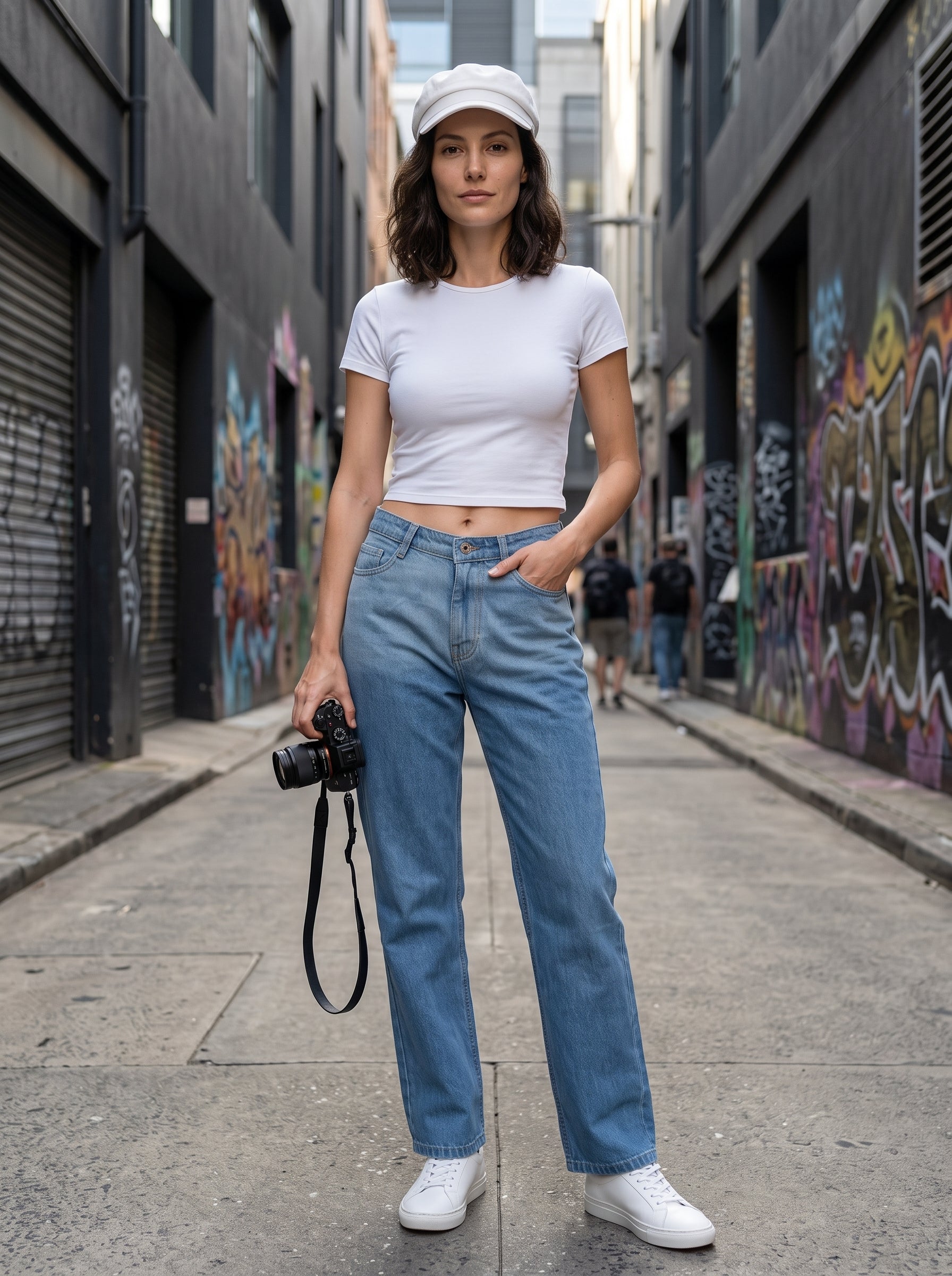Women's Denim Ice Blue Straight Fit Jeans