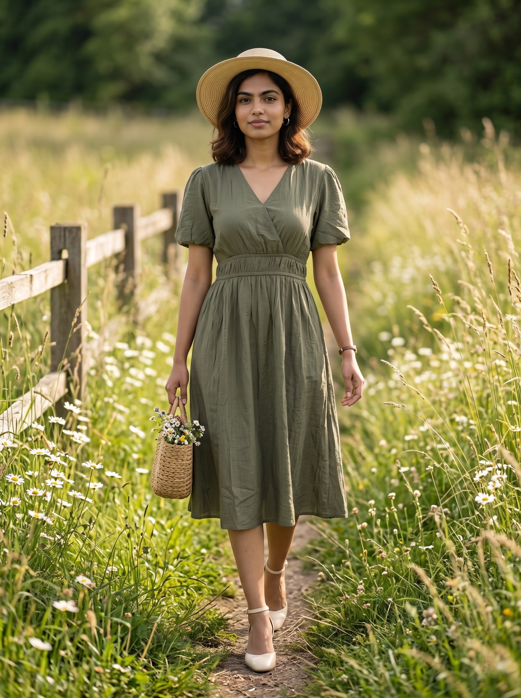 women's Polyster Blend Bottle Green Color Regular Fit Dresses