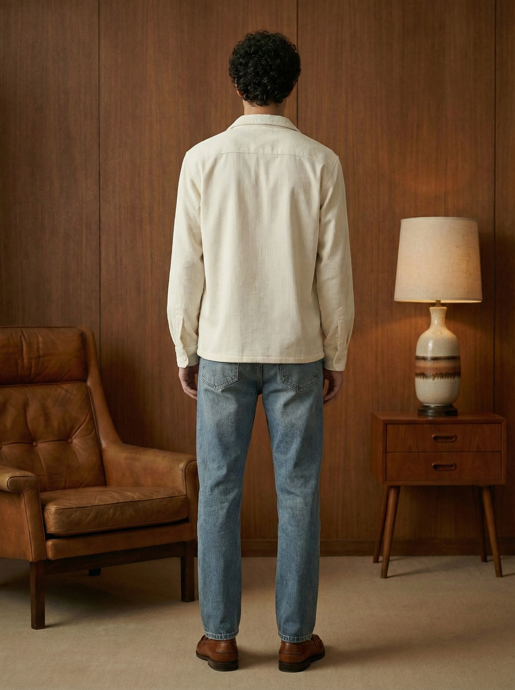 Pearl Corduroy Relax Fit Full Sleeve Shirt