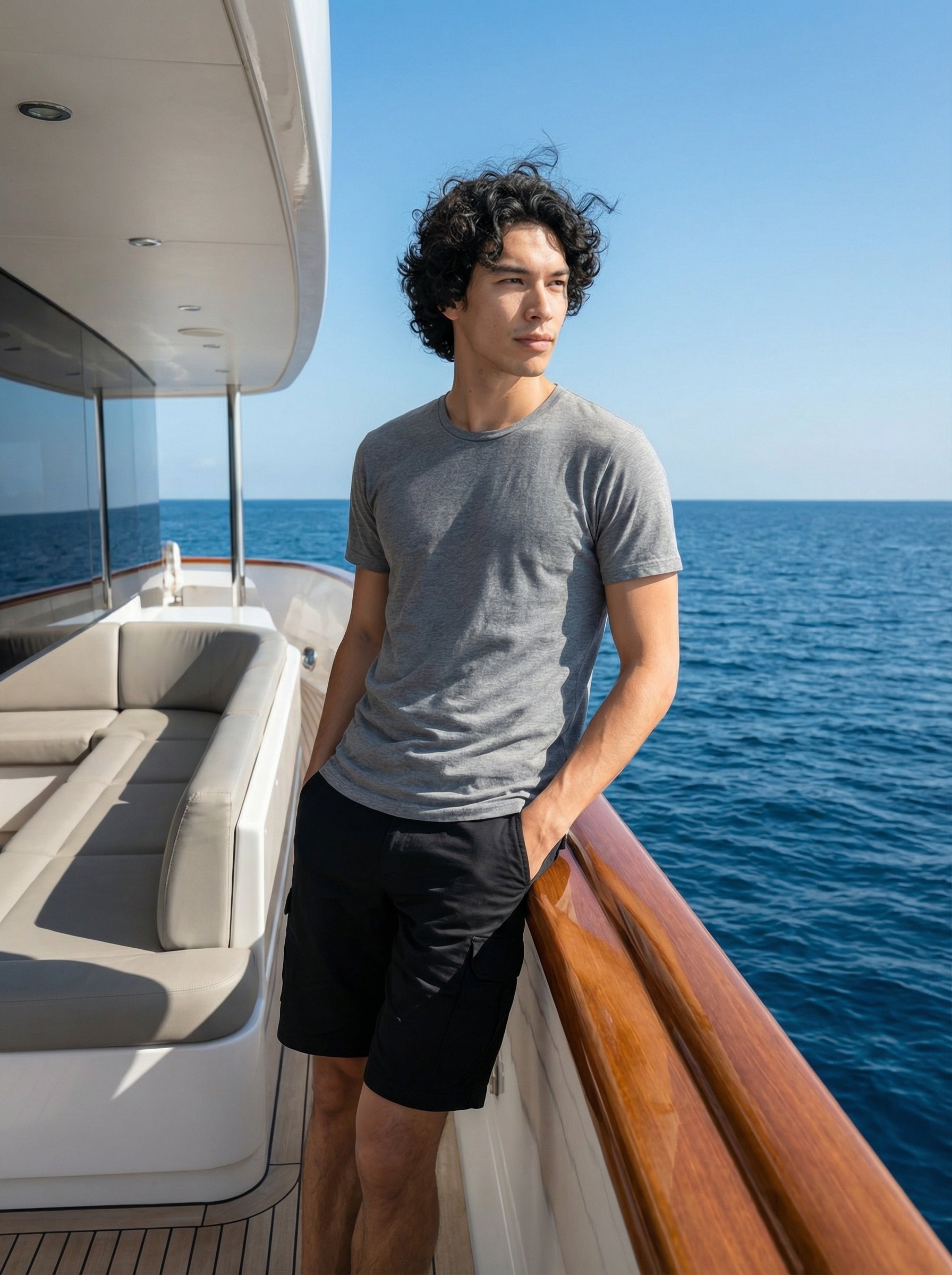 Men’s Black Corded Cotton Shorts