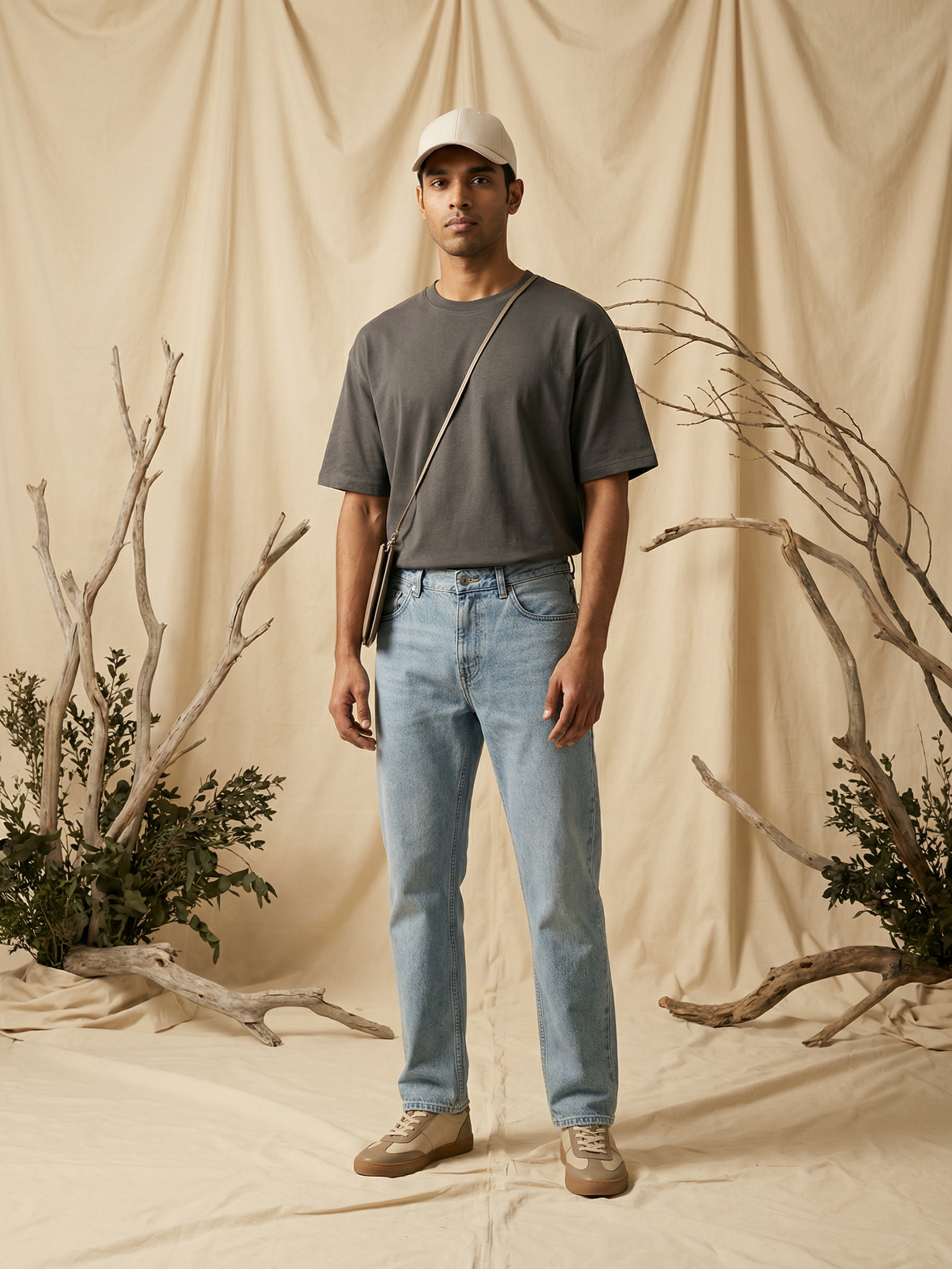 Men’s Baggy Fit Jeans Tinted Indigo Denim