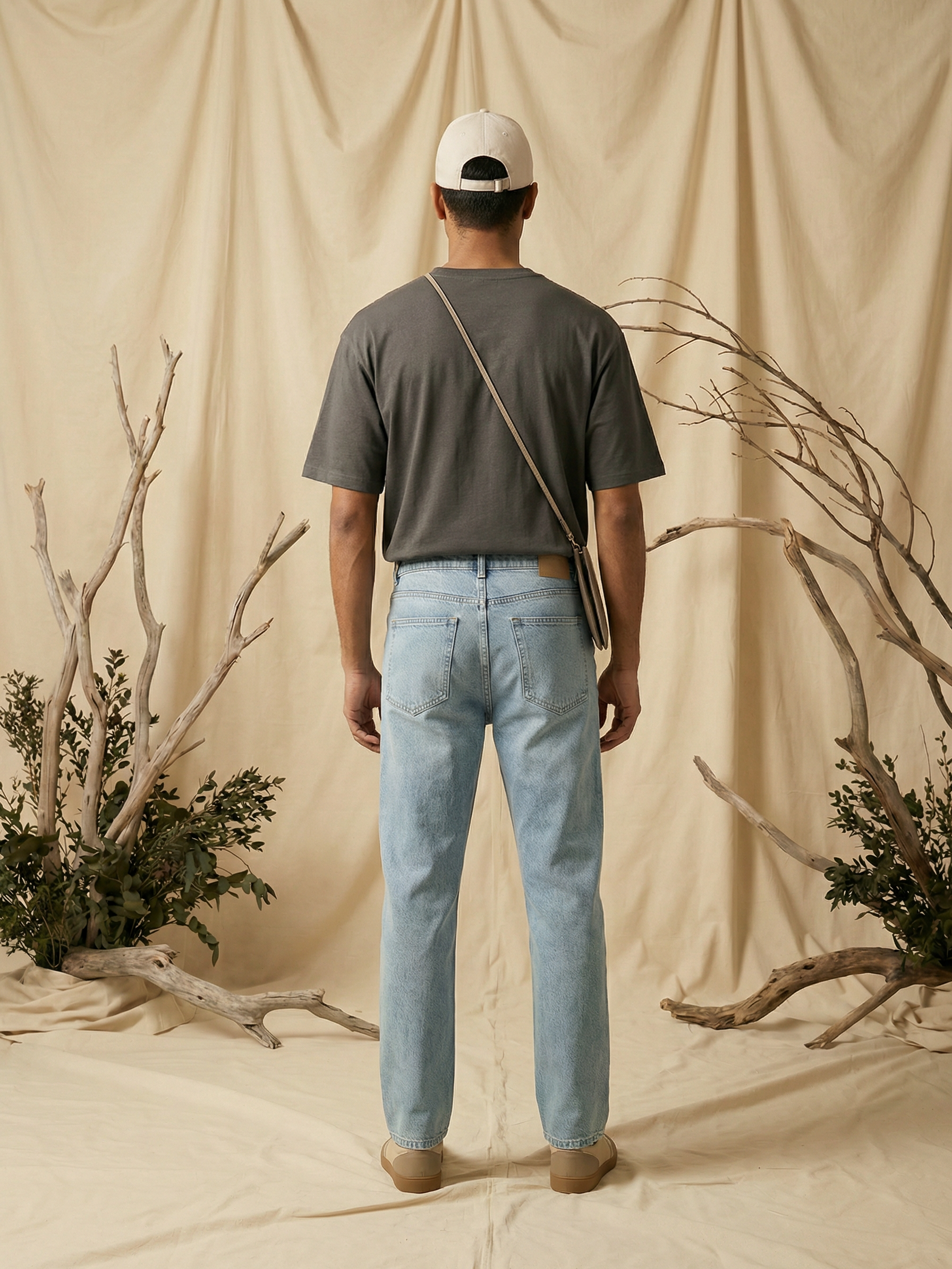 Men’s Baggy Fit Jeans Tinted Indigo Denim