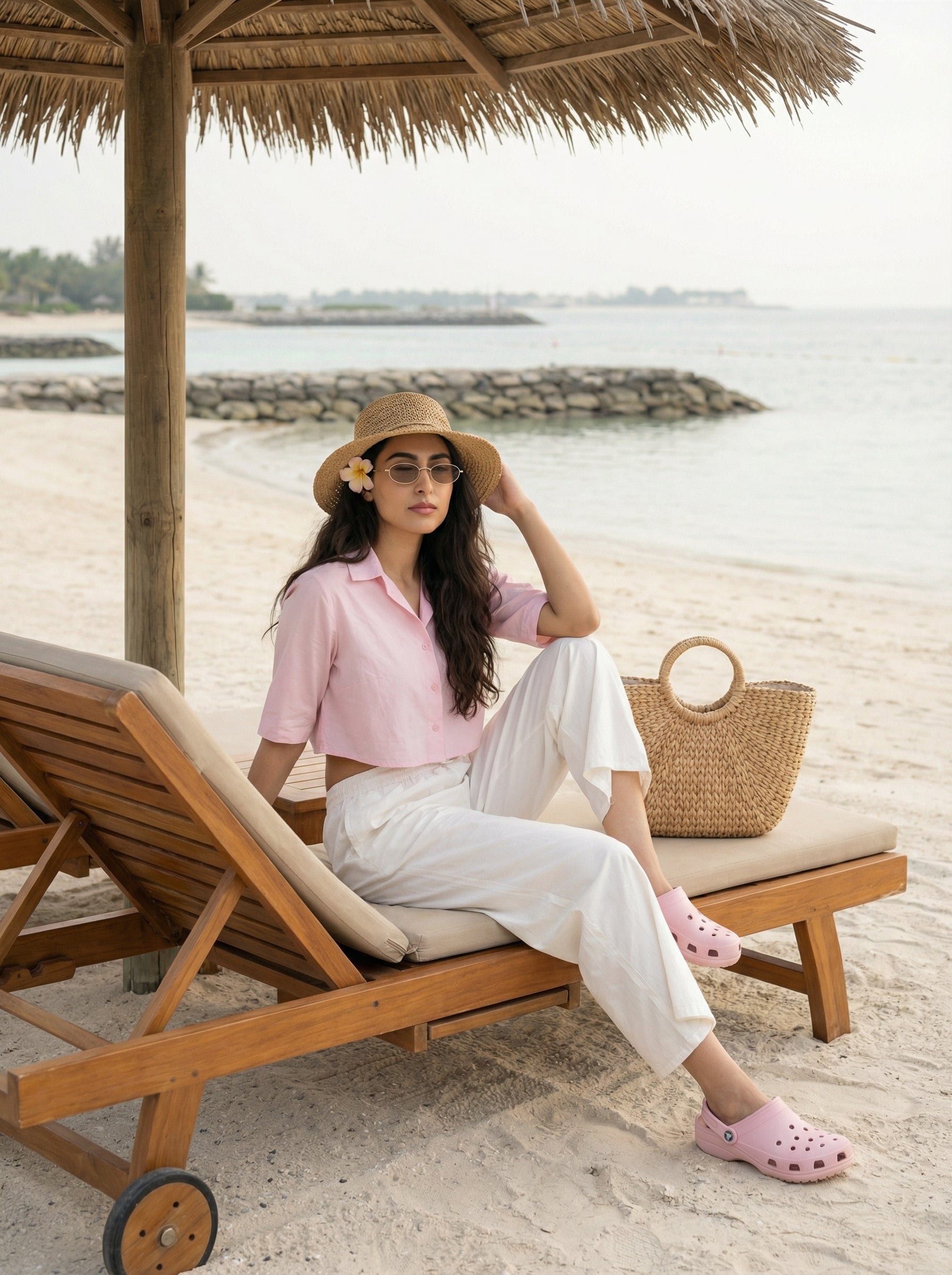 Women’s White Palazzo Pants – Regular Fit