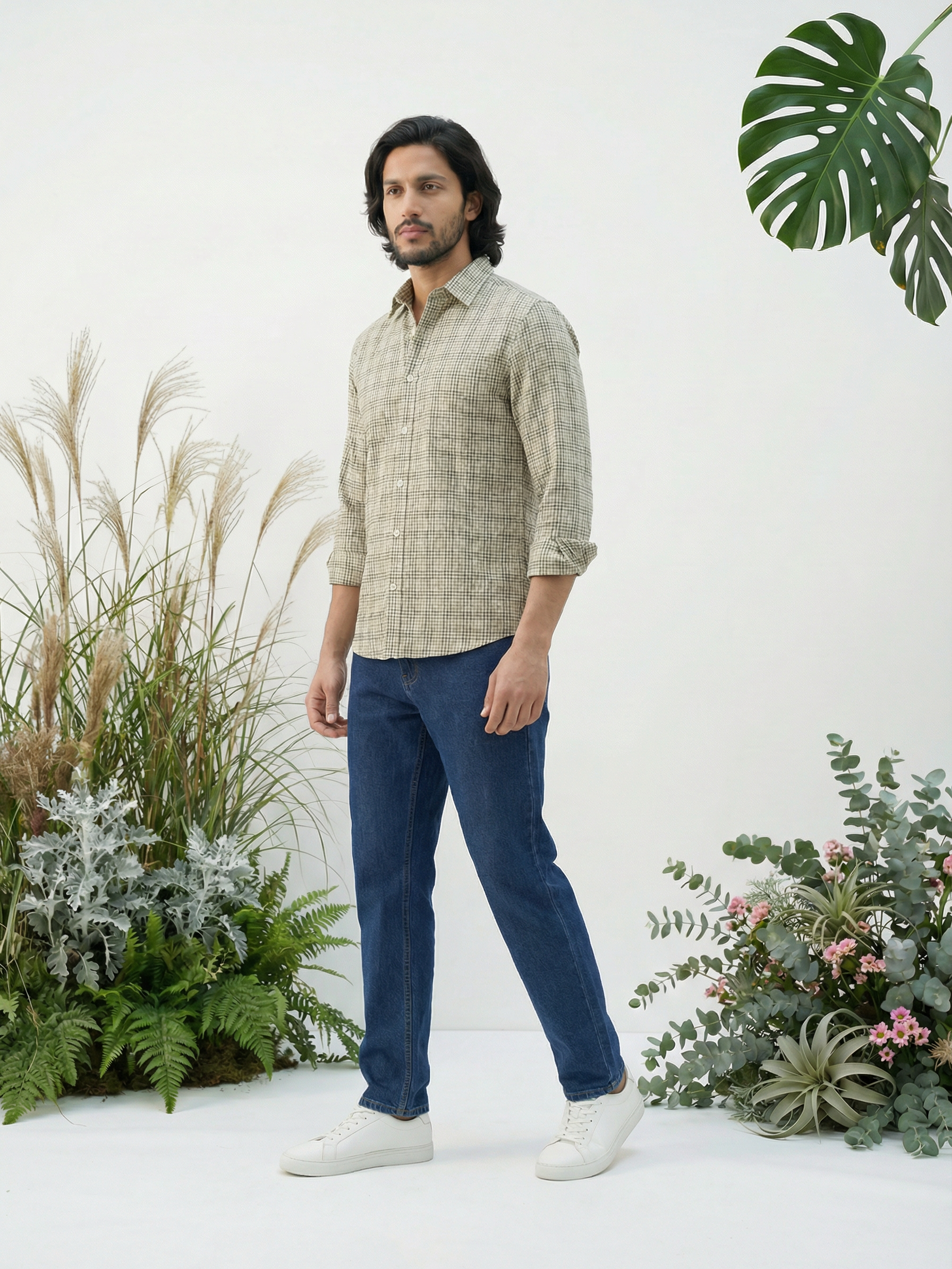 Men’s Relaxed Fit Checked Shirt