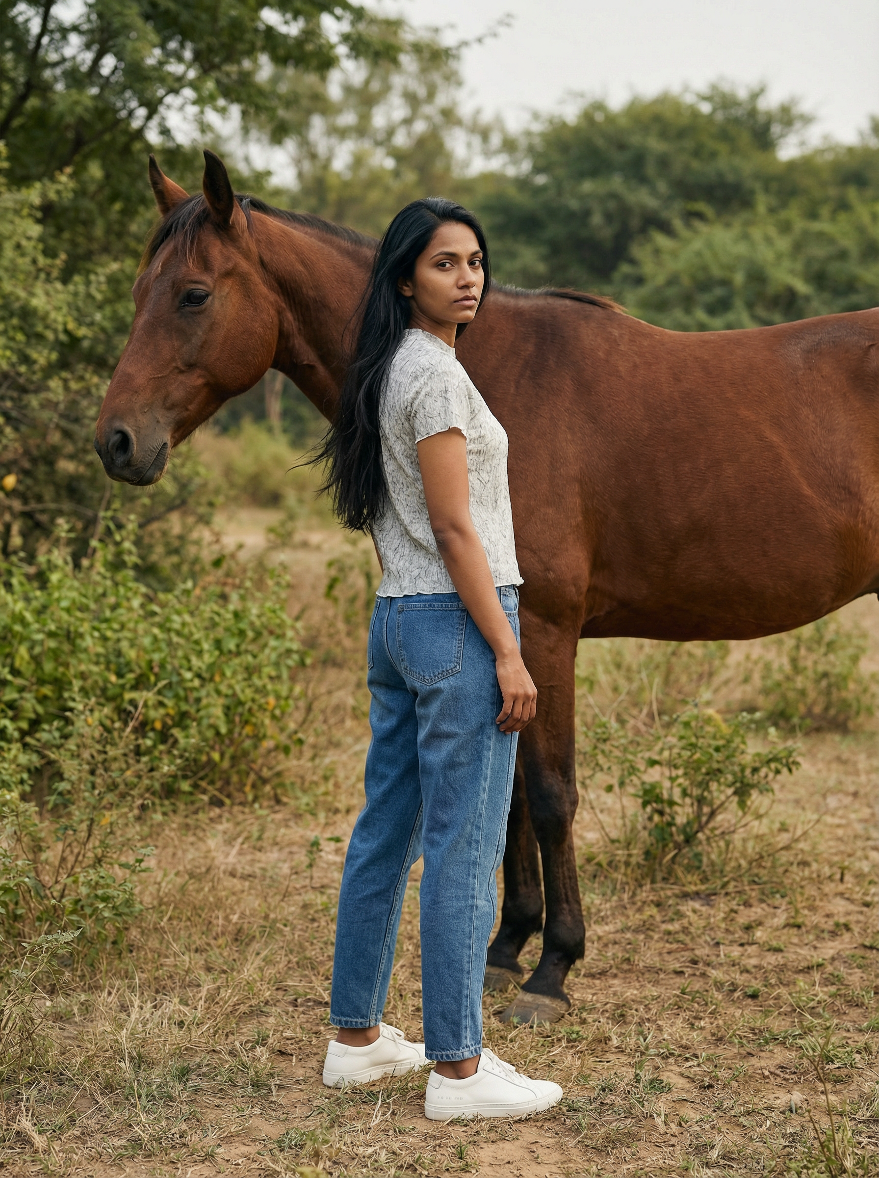 Cream IMP Boxy Fit Round Neck Women’s Top