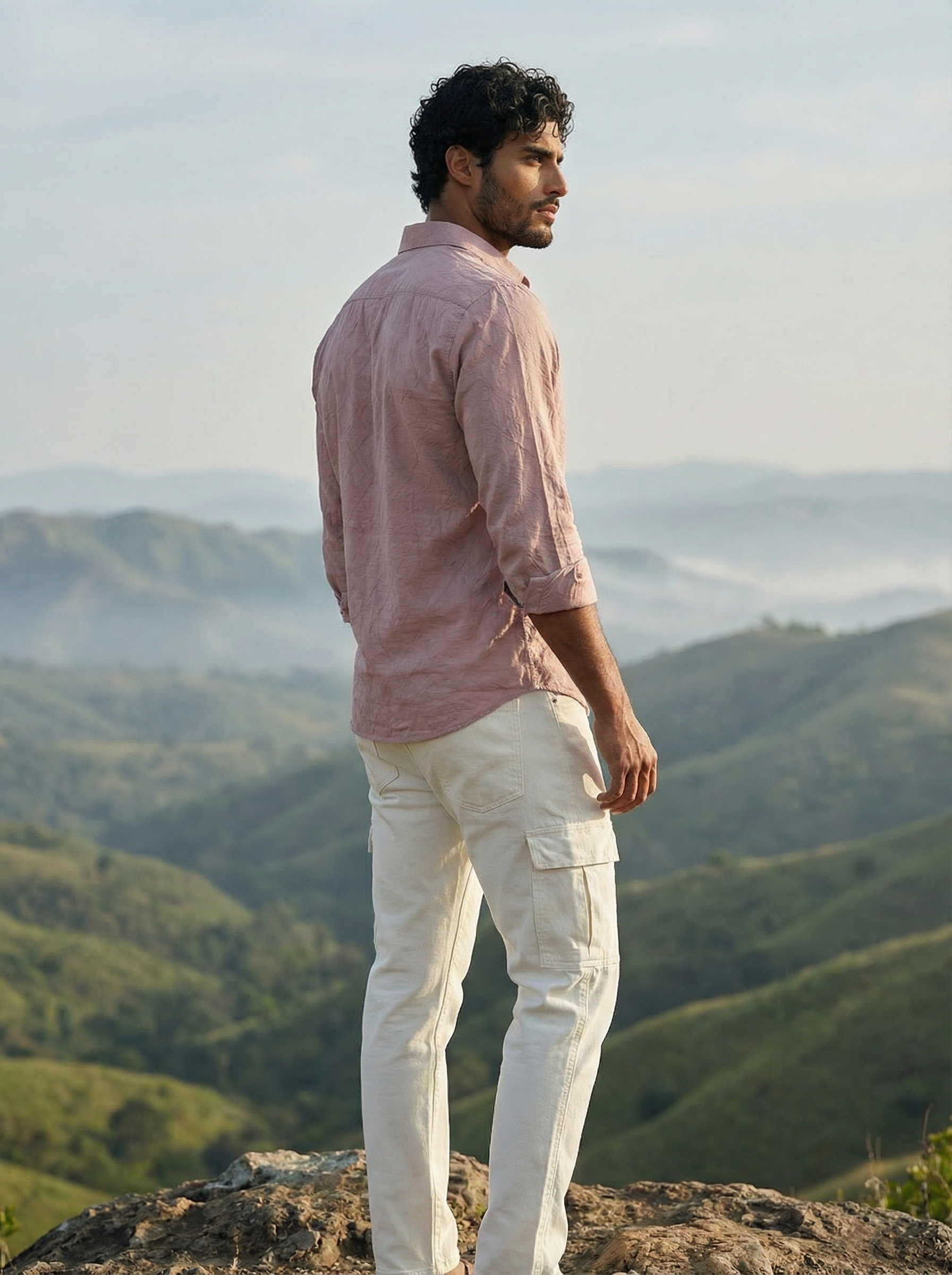 Regular Fit Nr Jacquard Shirt — Pink Wash