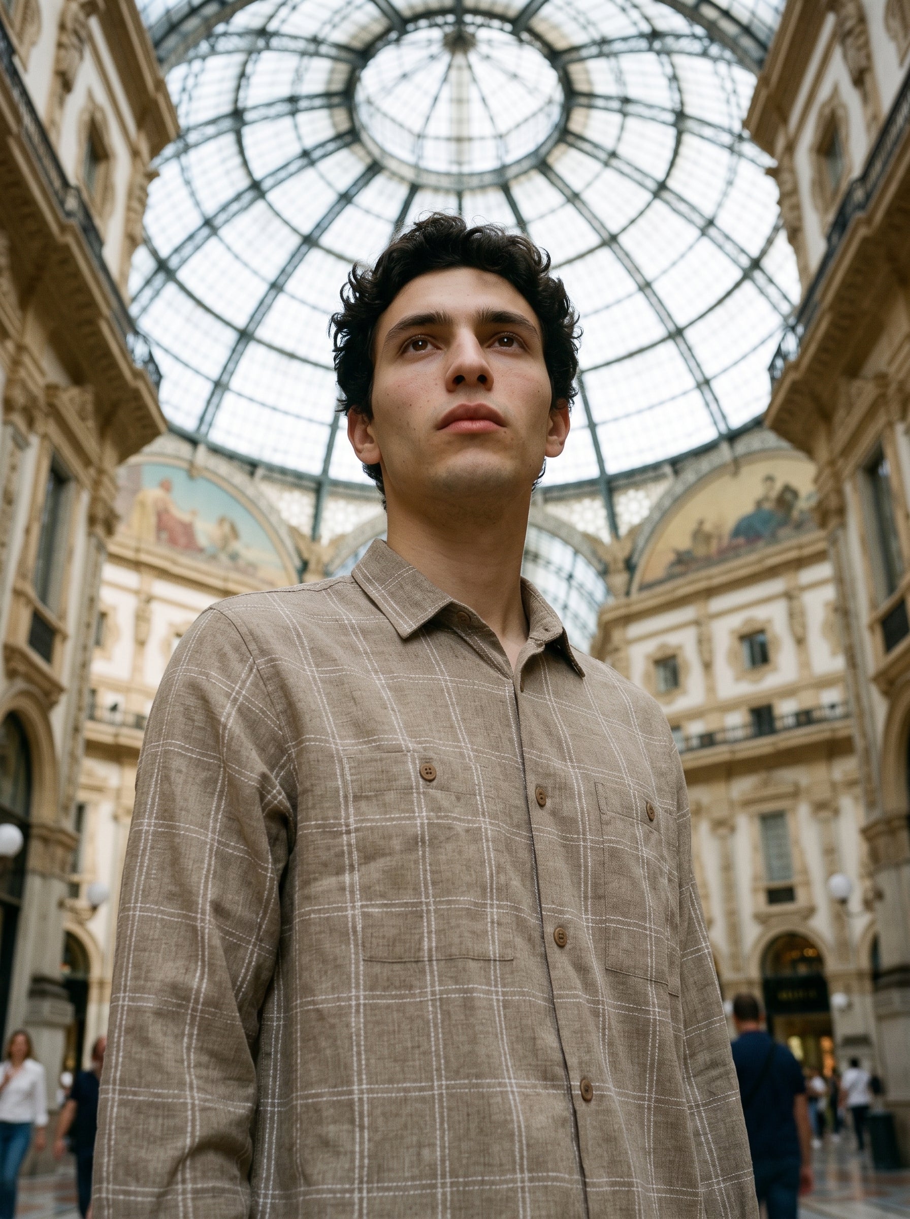 Men's Cotton Brown Relaxed Fit Shirt