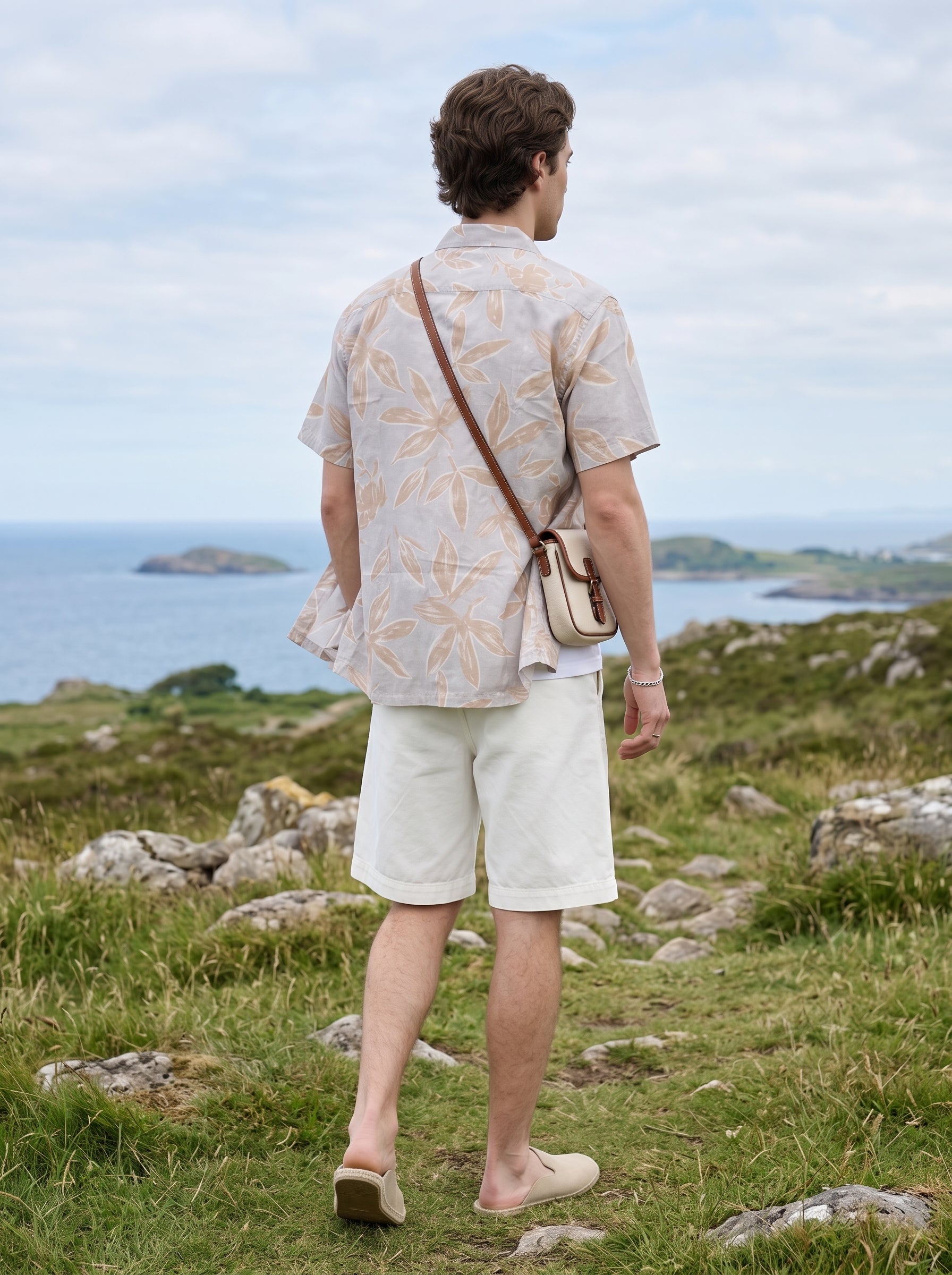 Men's Cotton Prints Brass Relaxed Fit Shirt