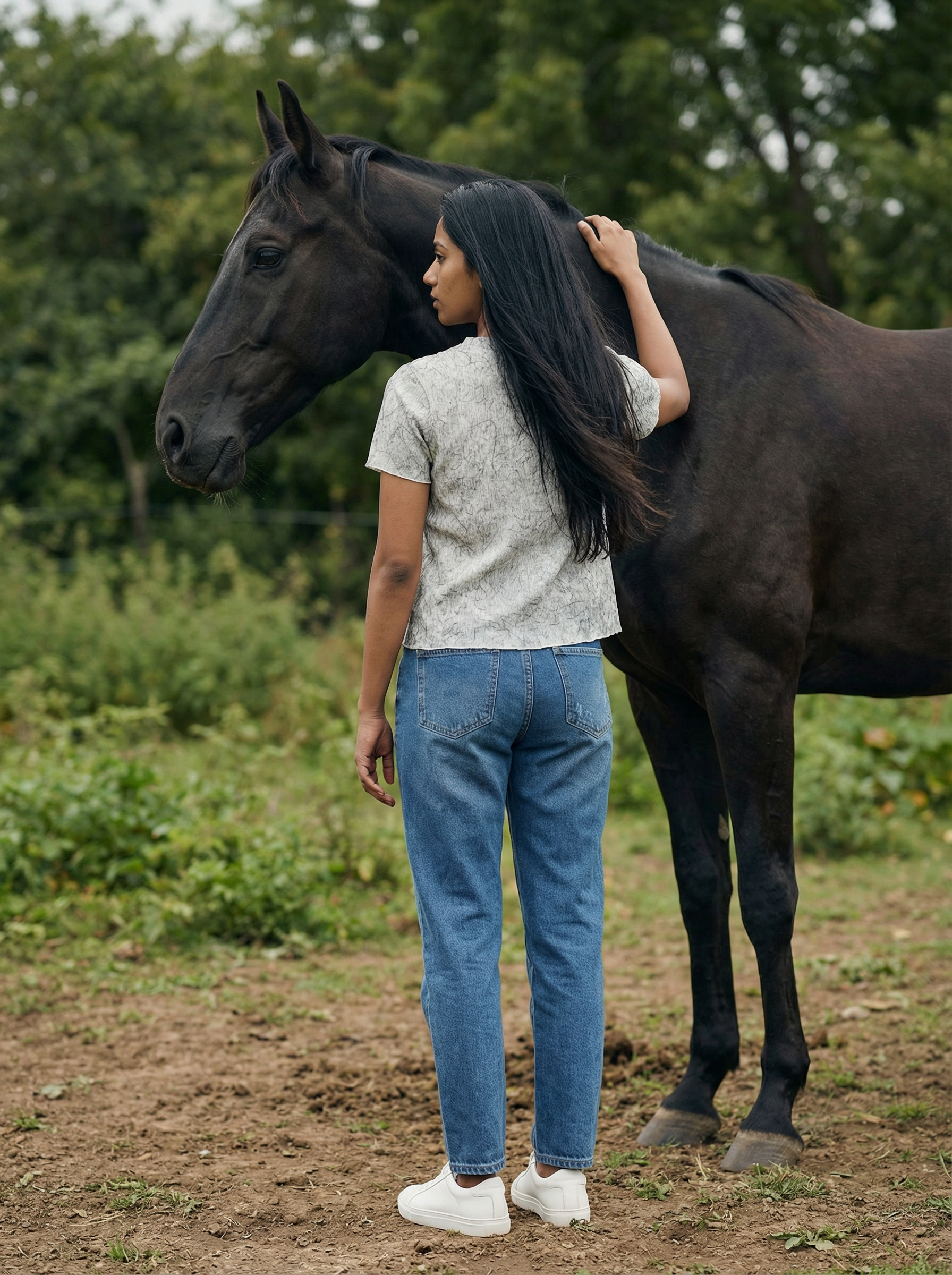 Cream IMP Boxy Fit Round Neck Women’s Top