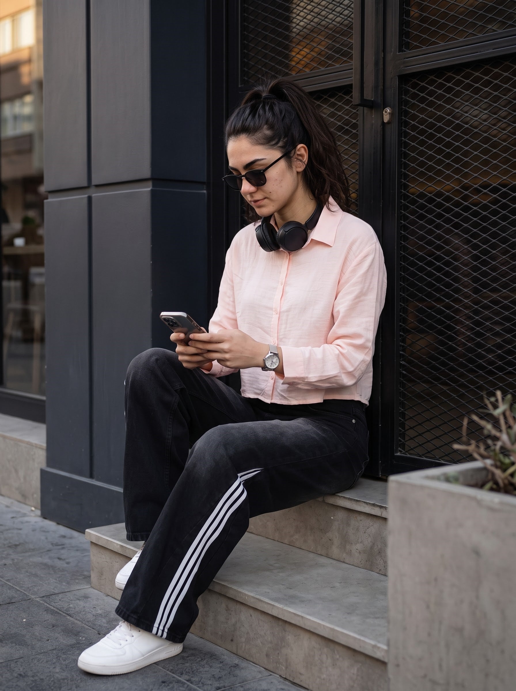 Women's Double Layered Cotton Peach Color Regular Fit Shirt
