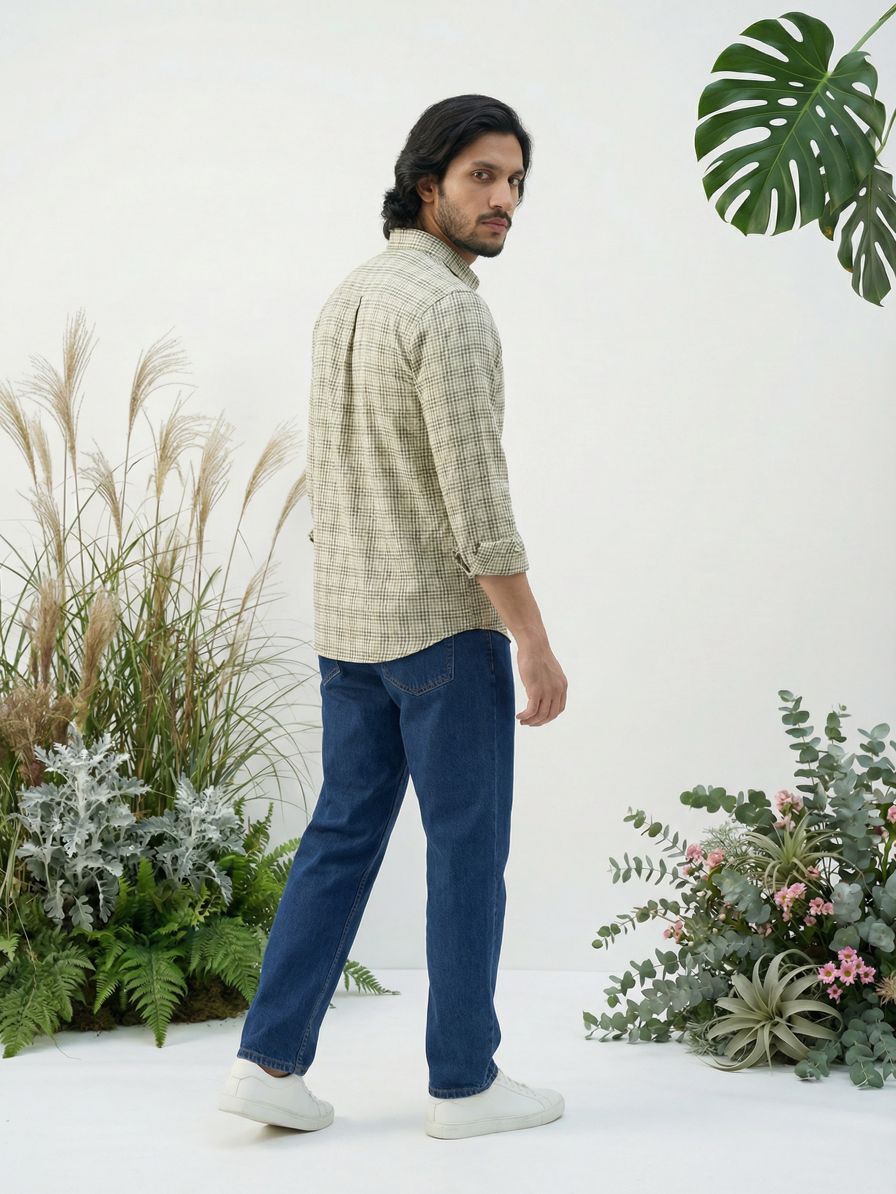 Men’s Relaxed Fit Checked Shirt