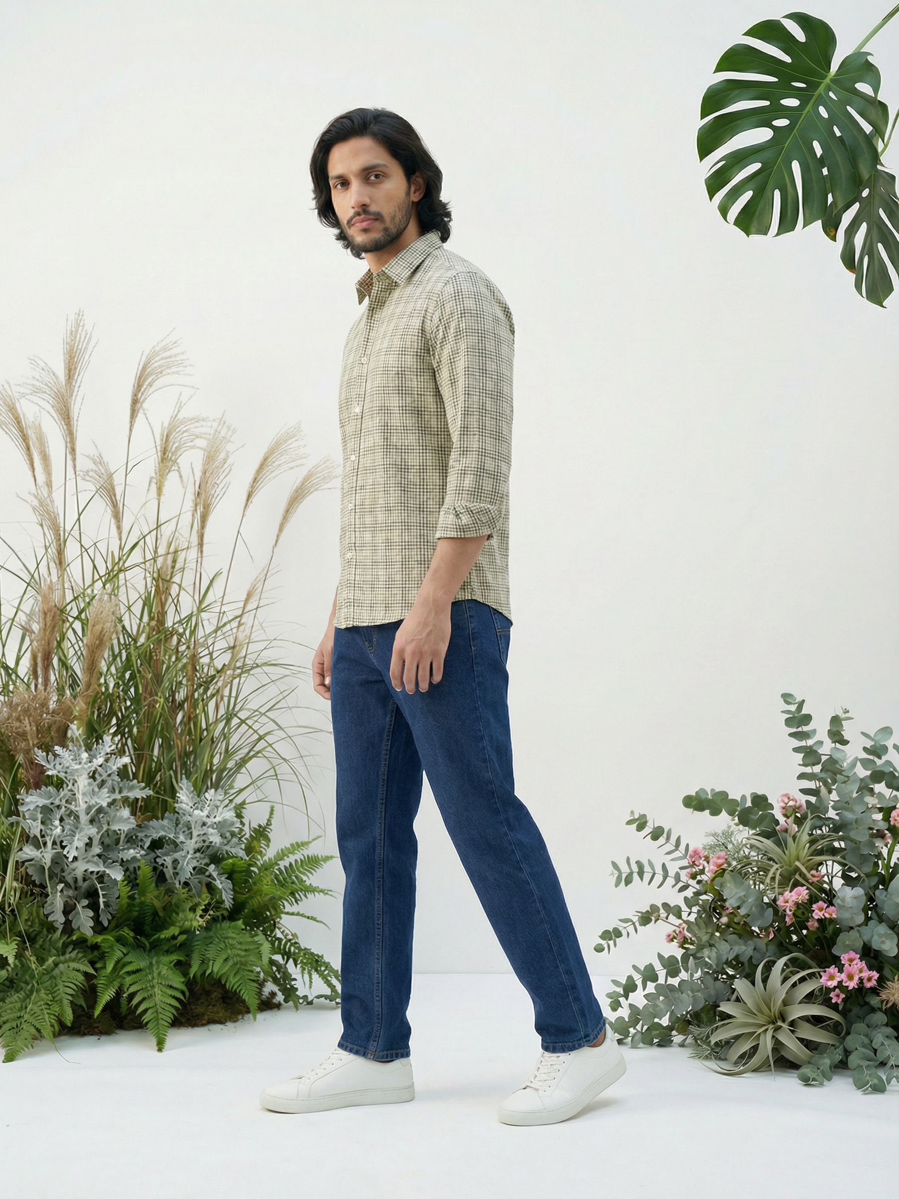 Men’s Relaxed Fit Checked Shirt