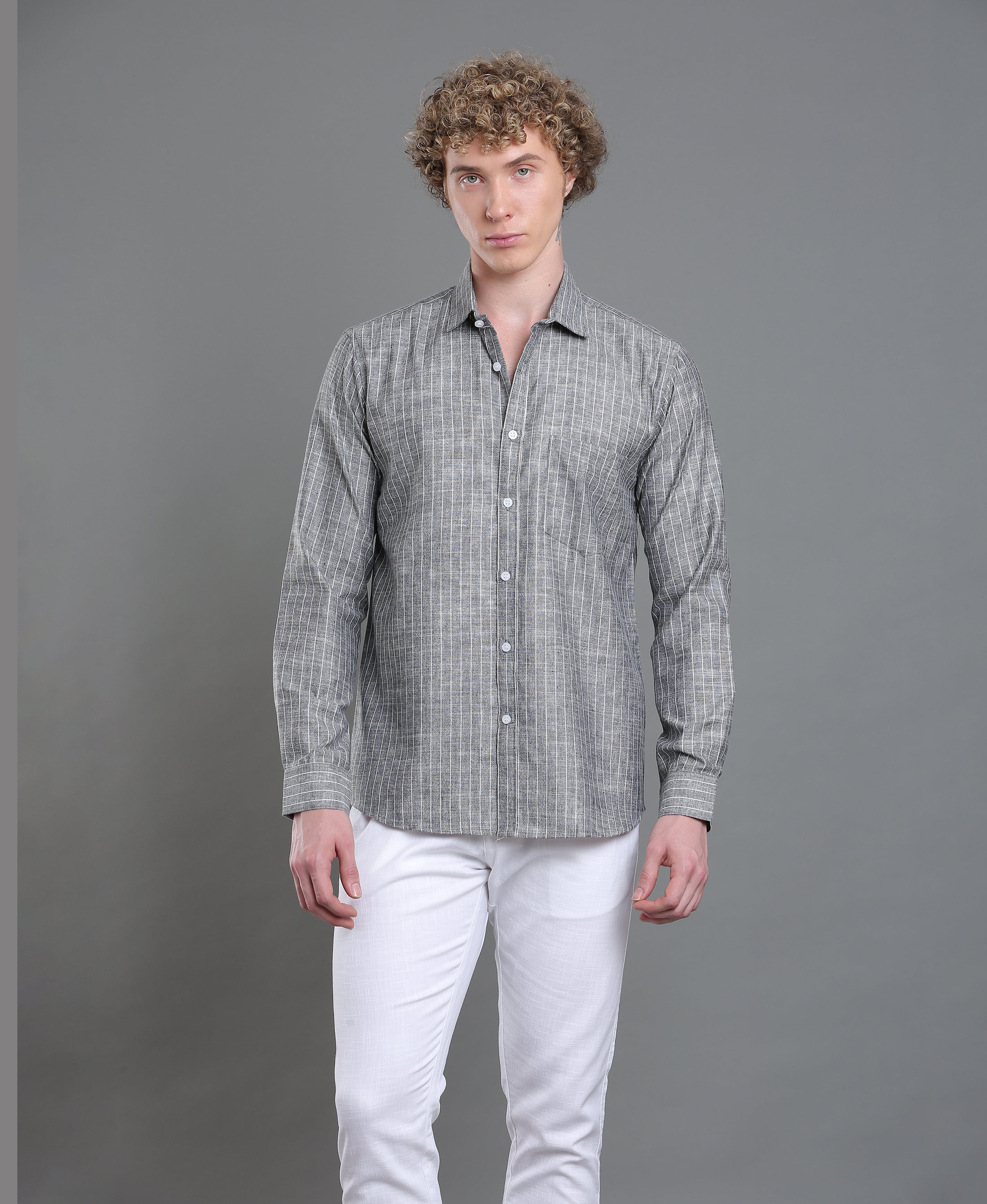 Smoke Stripe Tailored Shirt