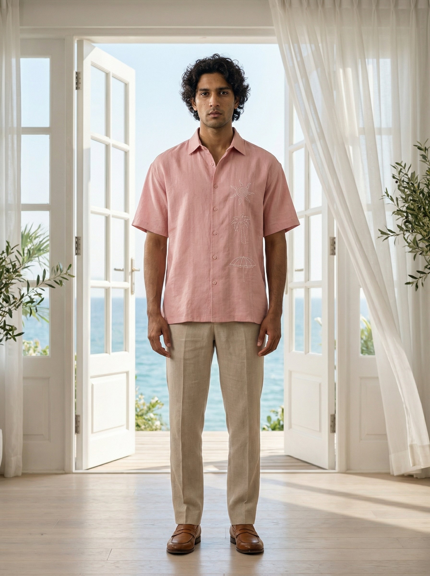 Men’s Peach Beach Vibe Relax Fit Shirt