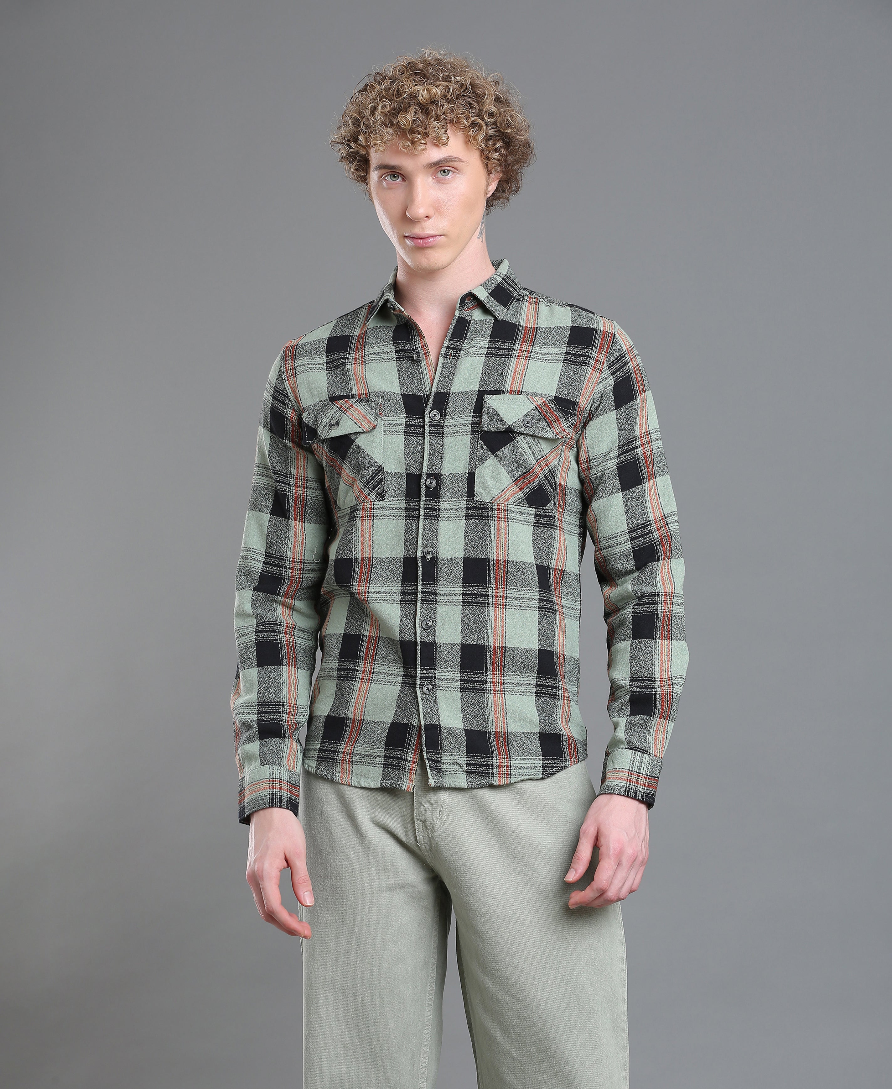 Forest Check Slim Shirt