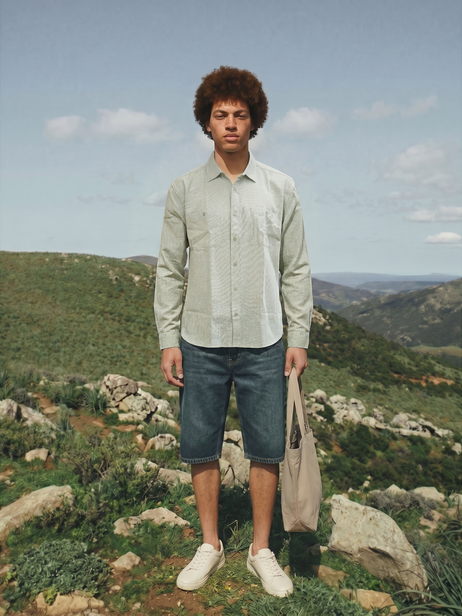 Men's Green Oversized Fit Shirt