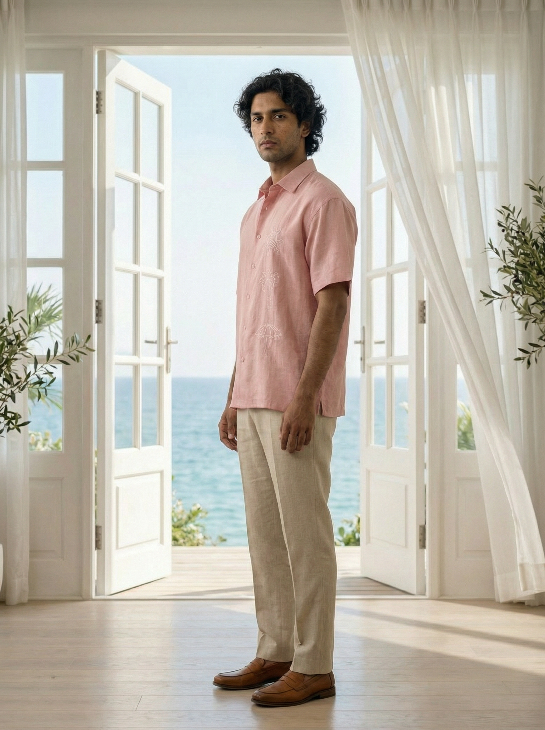 Men’s Peach Beach Vibe Relax Fit Shirt