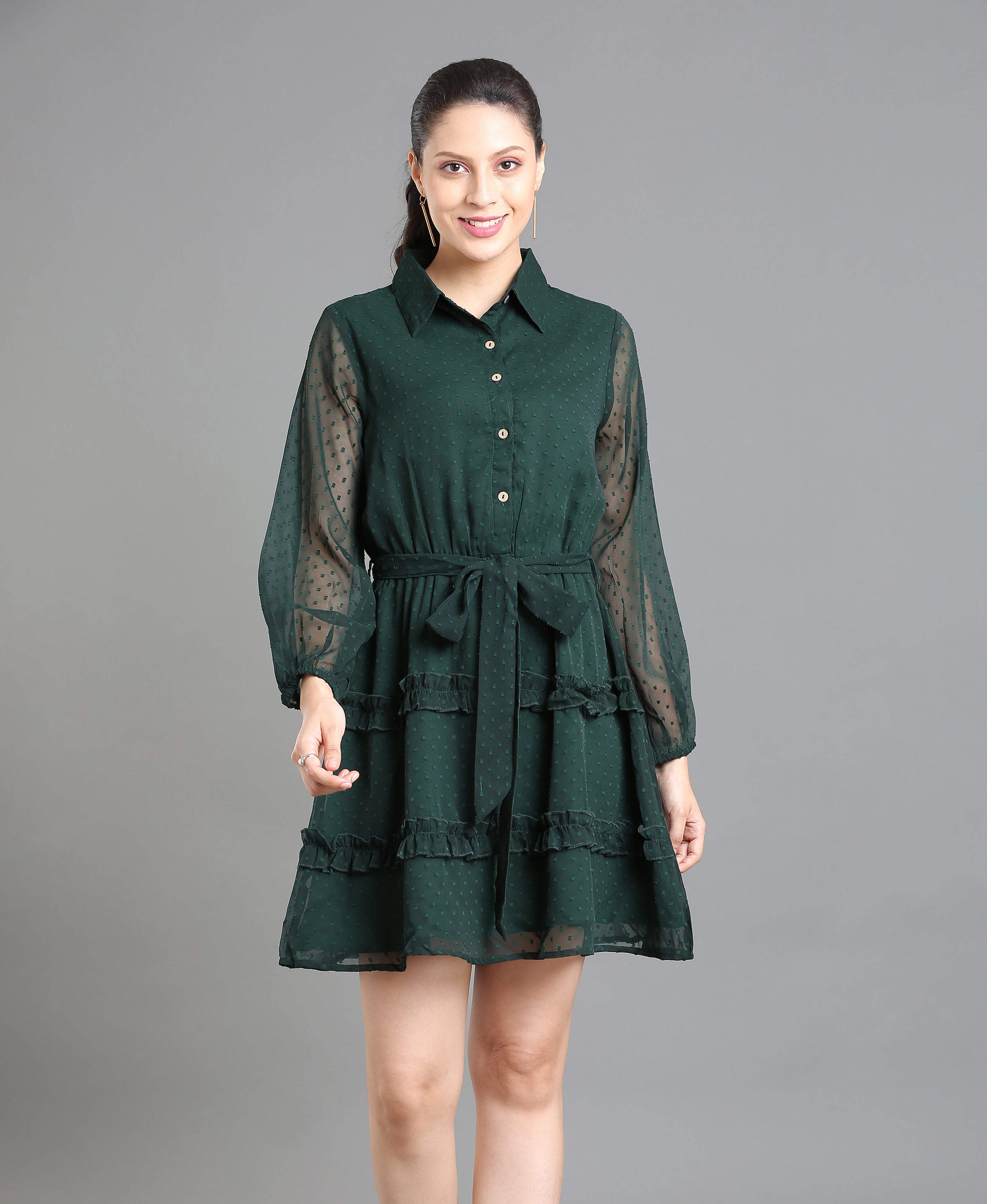 Emerald Layers Short Dress