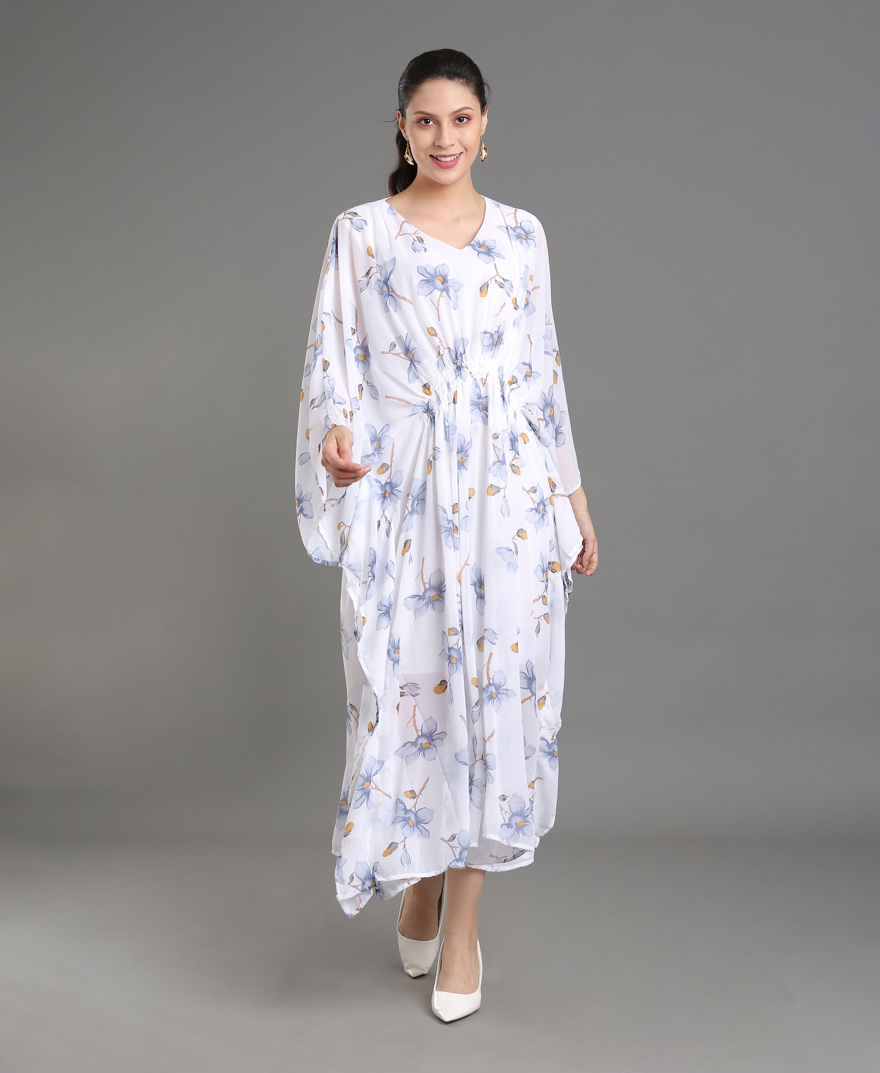 Midnight Bloom Kaftan Dress
