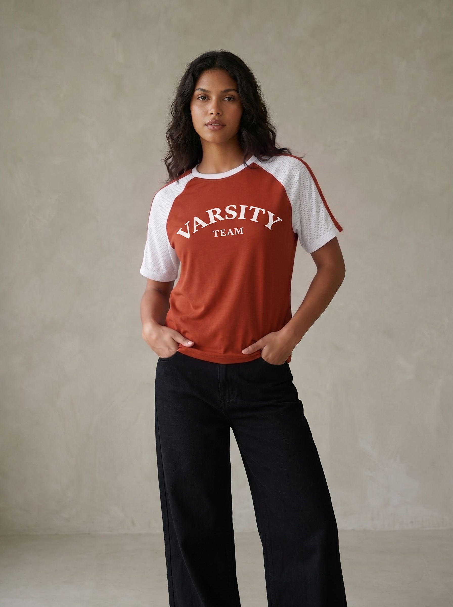 Women's Cotton Rust Brown Oversized T Shirt