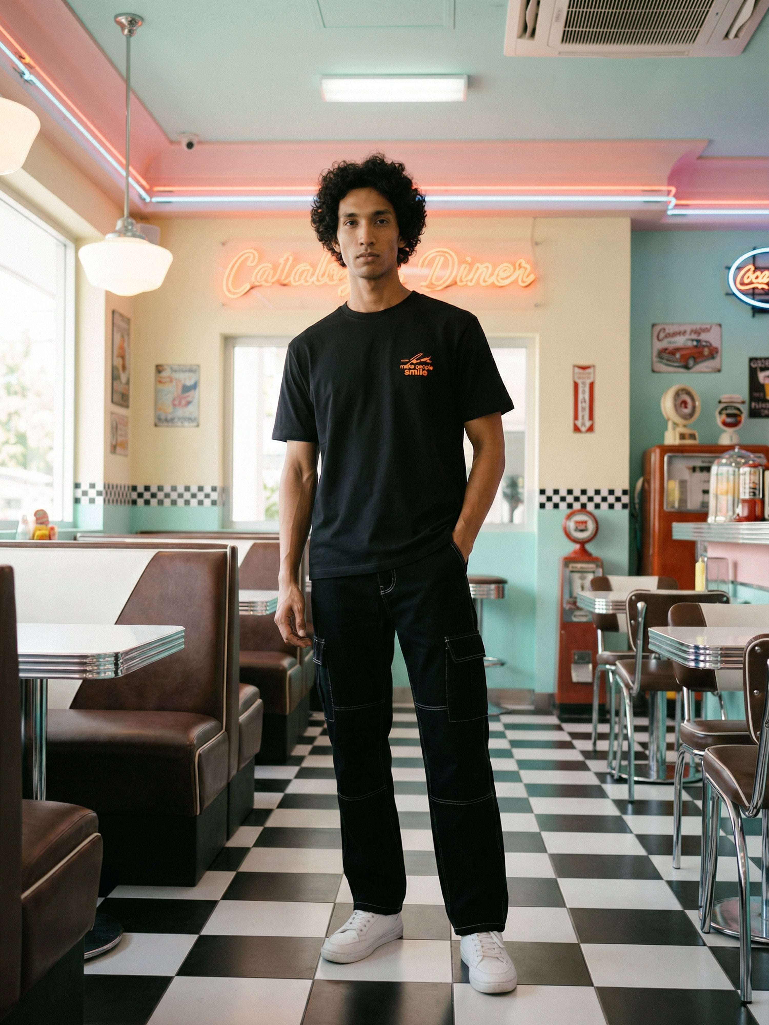 Black Single Jersey Round Neck Half T Shirt For Male