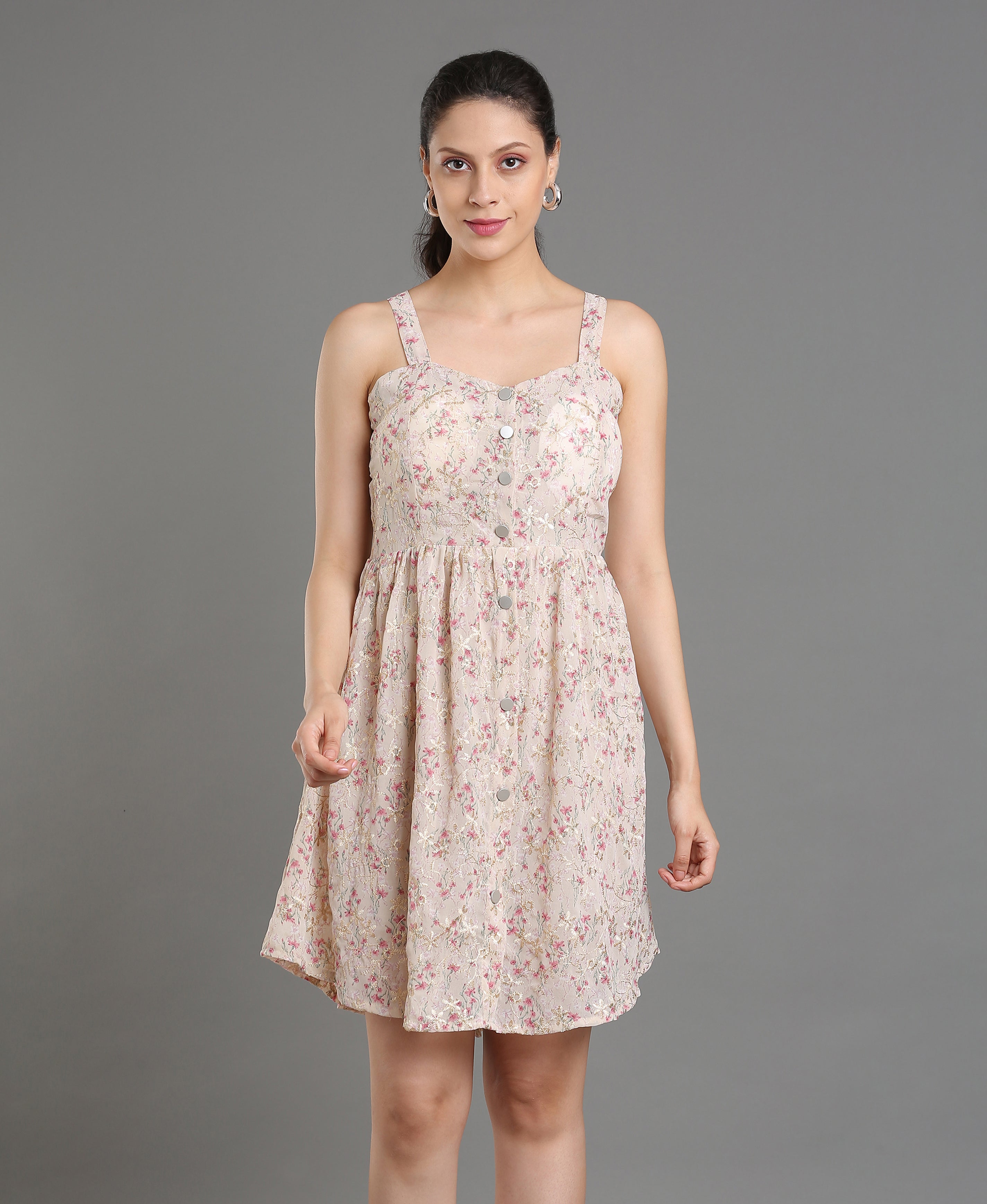 Blush Bloom Georgette Dress