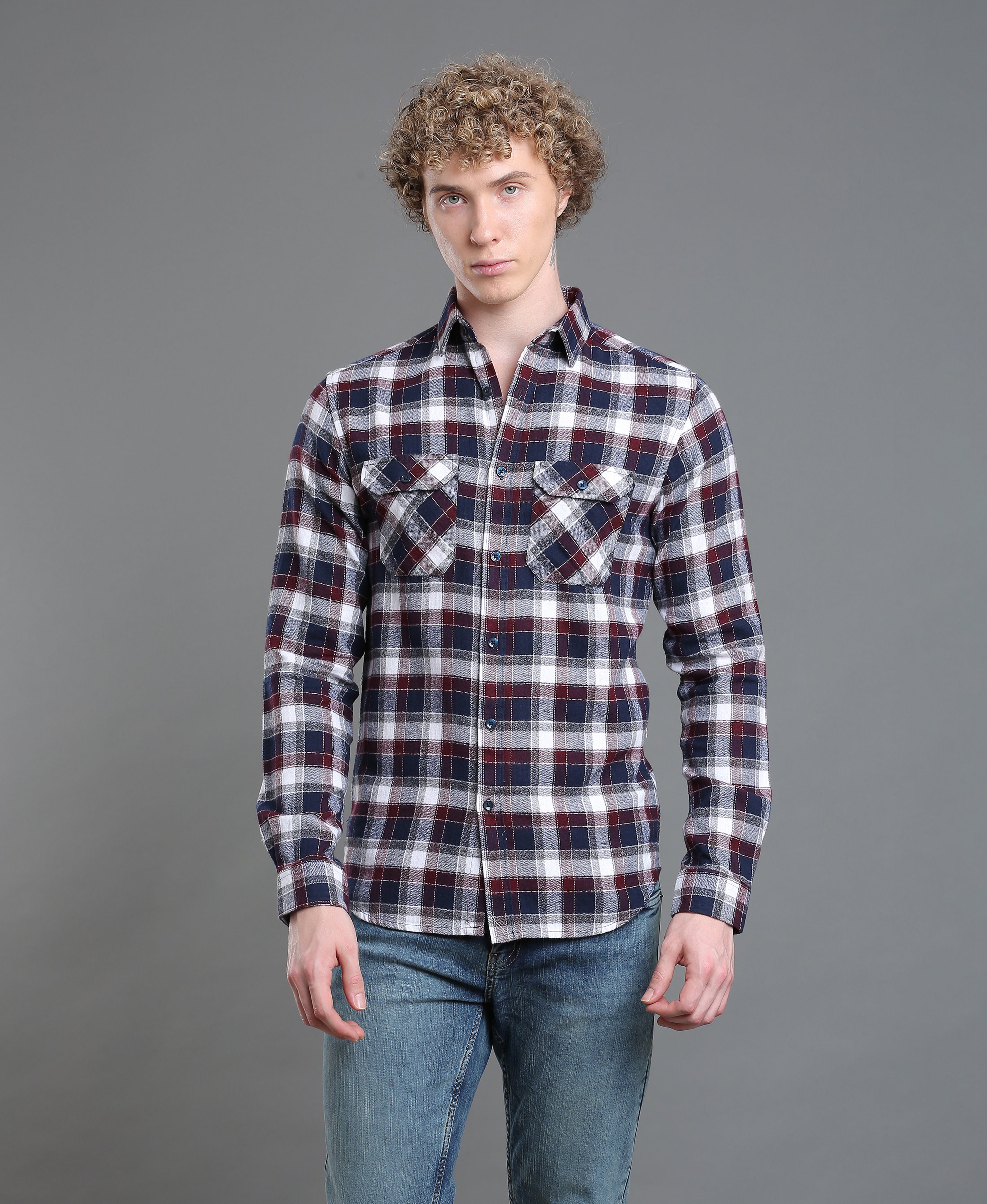 Navy Essential Slim Shirt