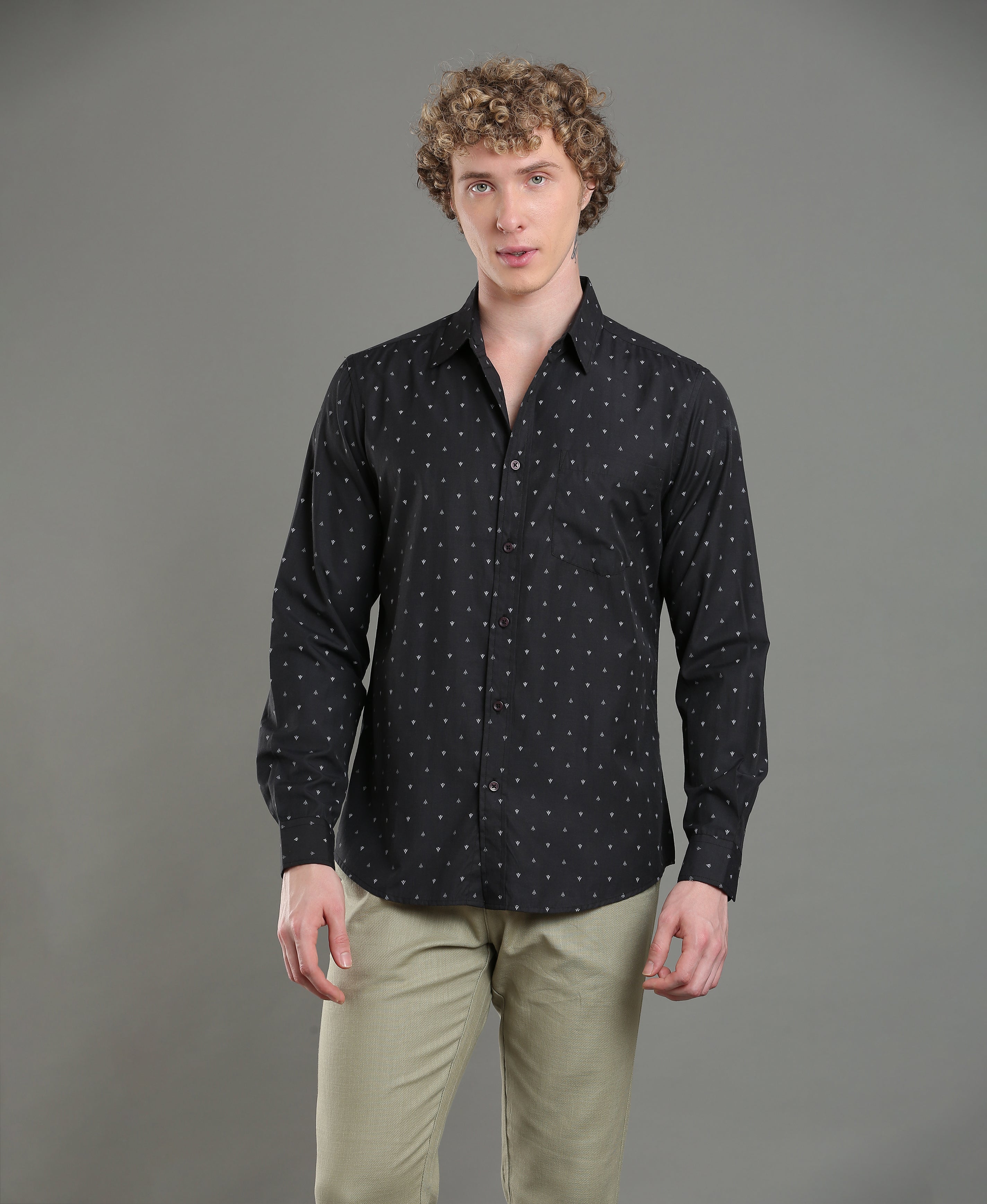 Walnut Print Tailored Shirt