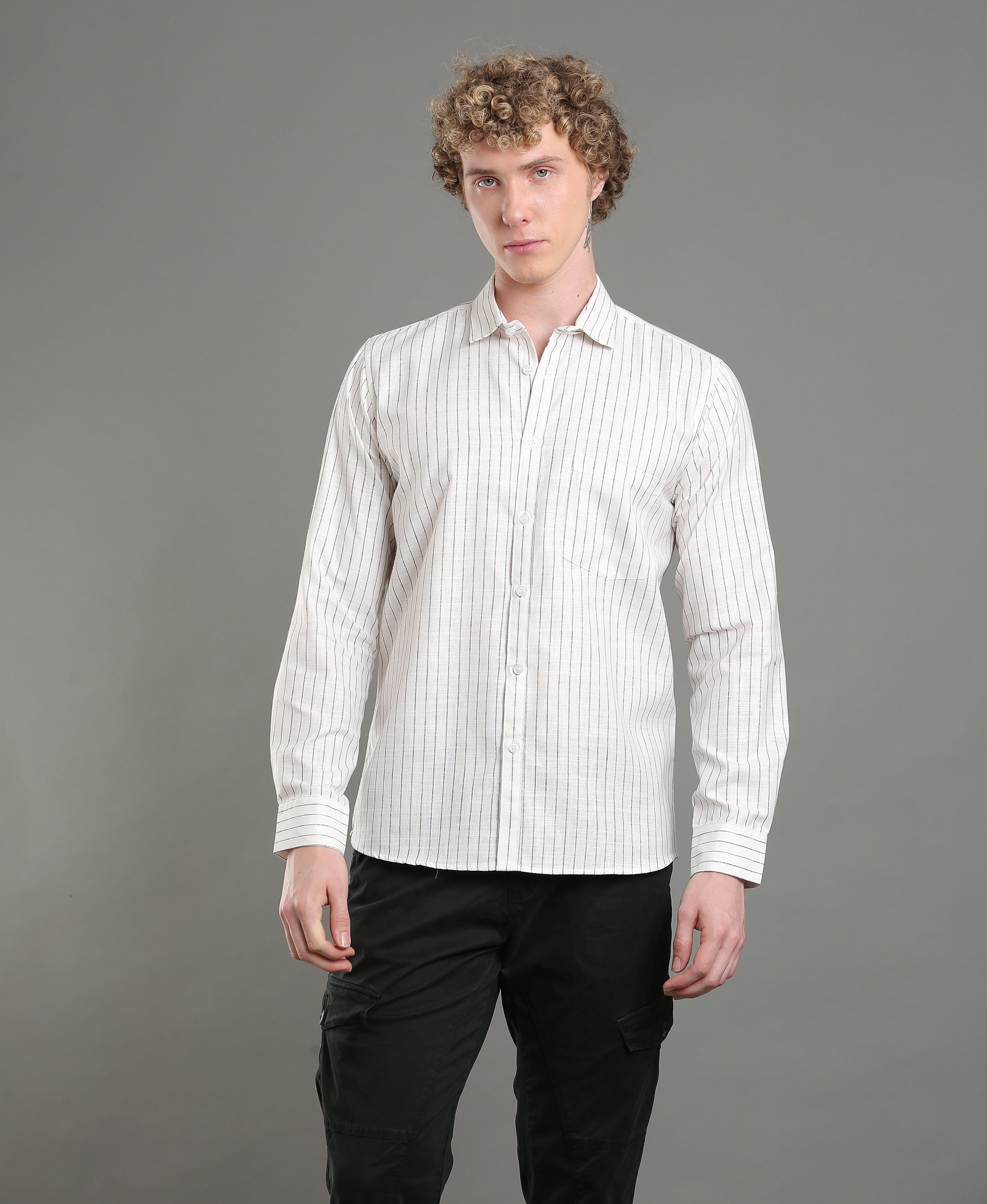 Pearl Stripe Tailored Shirt