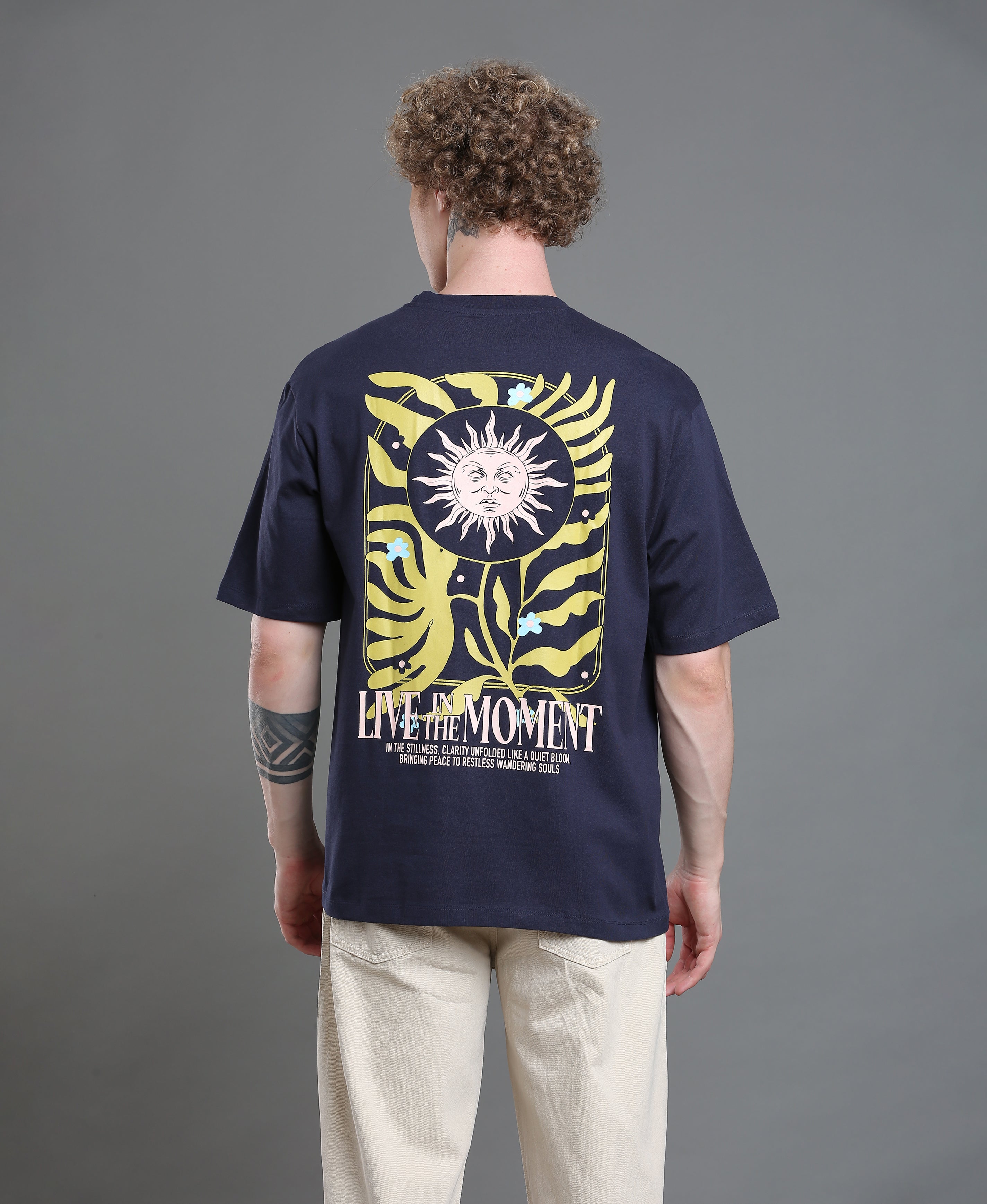 Navy Emblem Oversized Tee