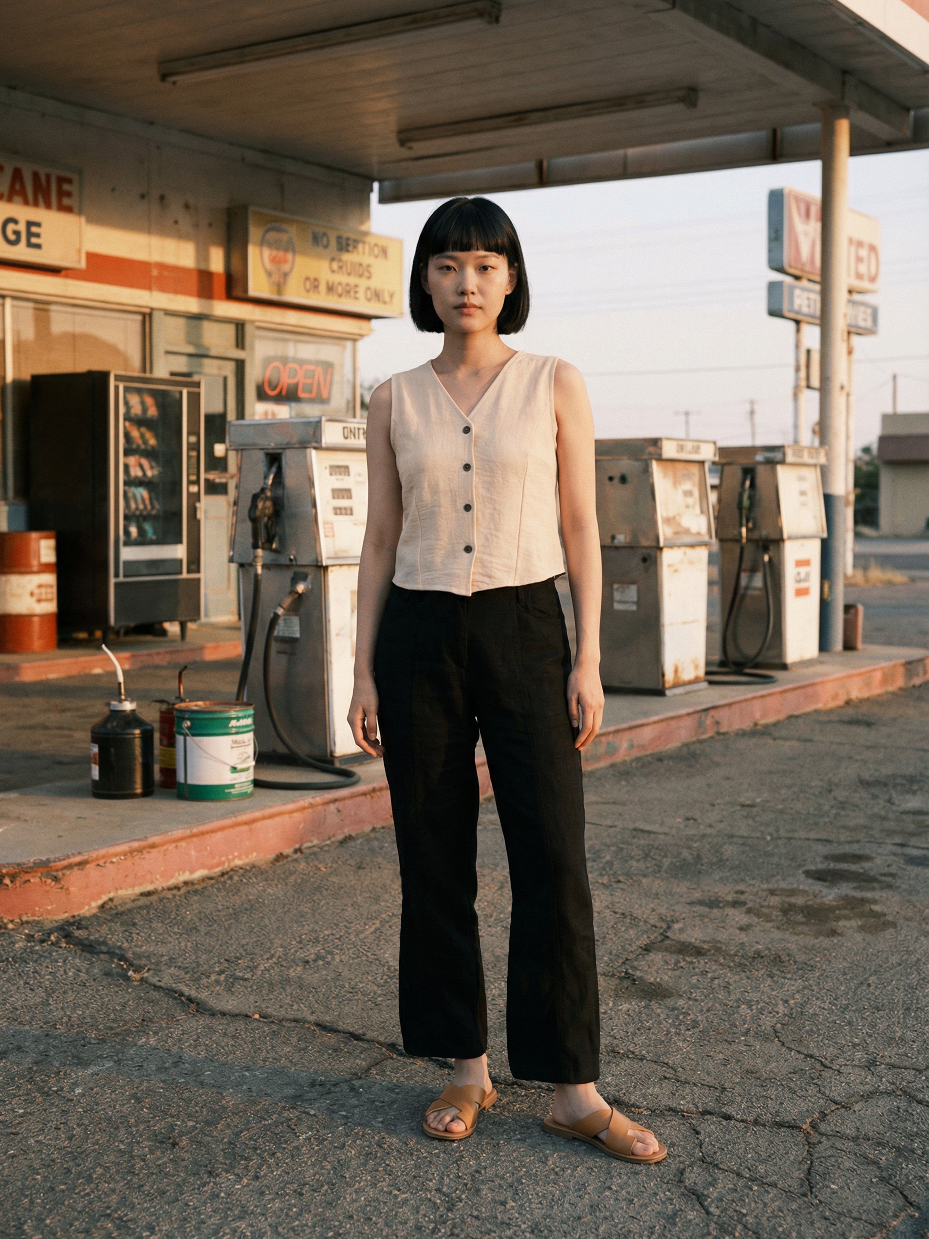 Women's Beige Imp Jacket with V Neck