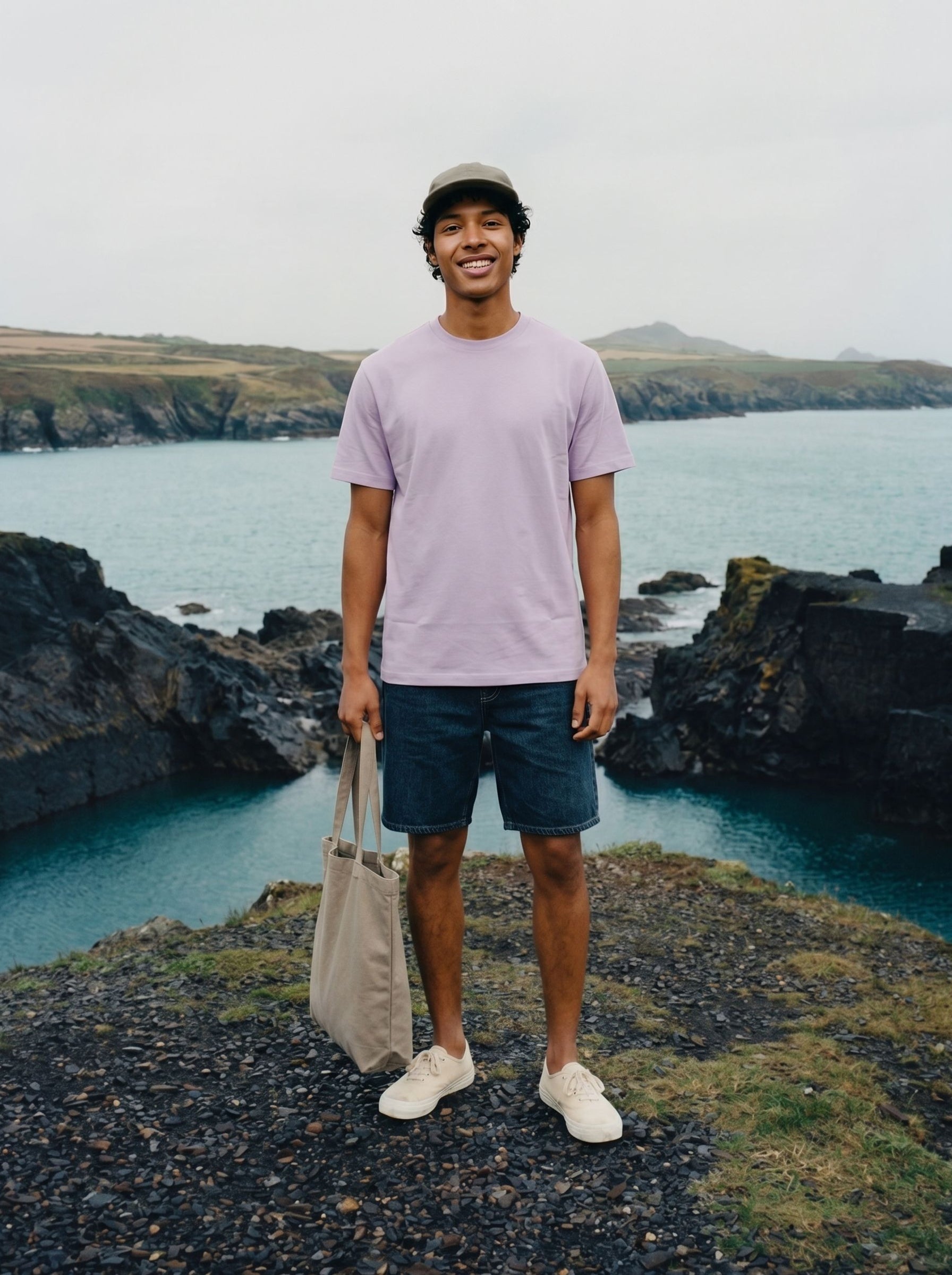Men's S/J 200Gsm Lavender Relaxed Fit T Shirt