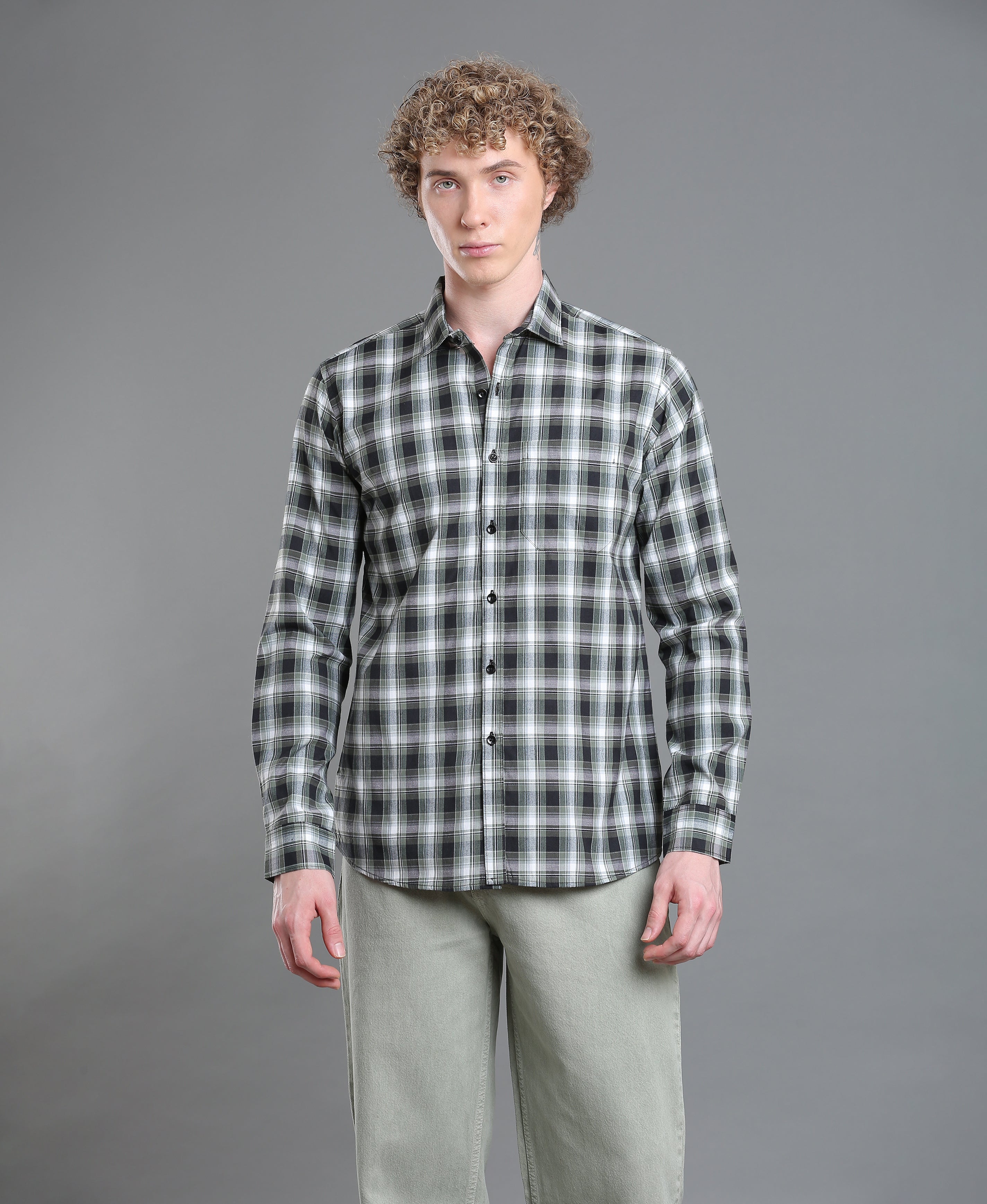Moss Check Tailored Shirt