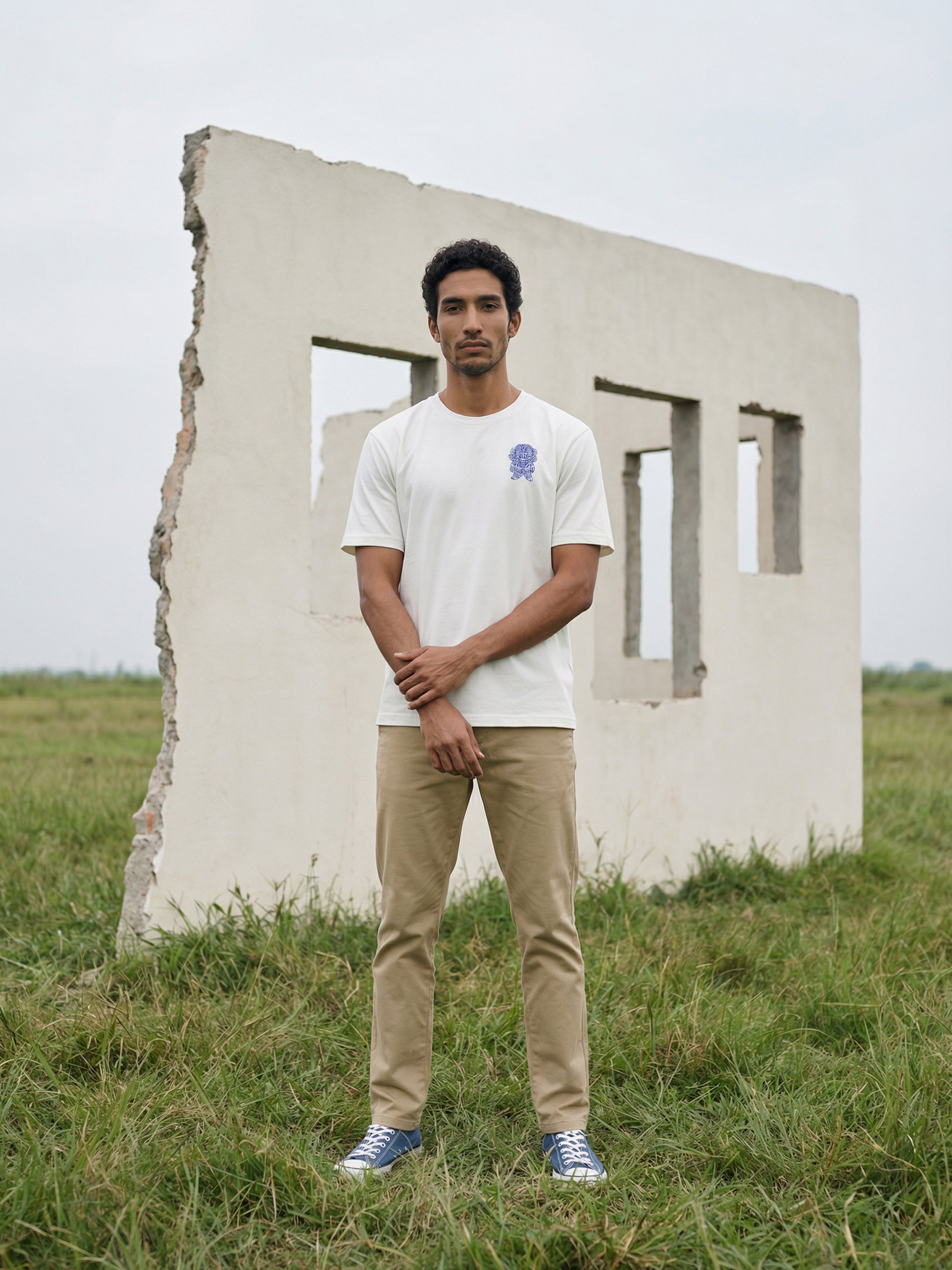 The Oversized Mens T Shirt | Off White 220 Gsm-100% Cotton Single Jersey