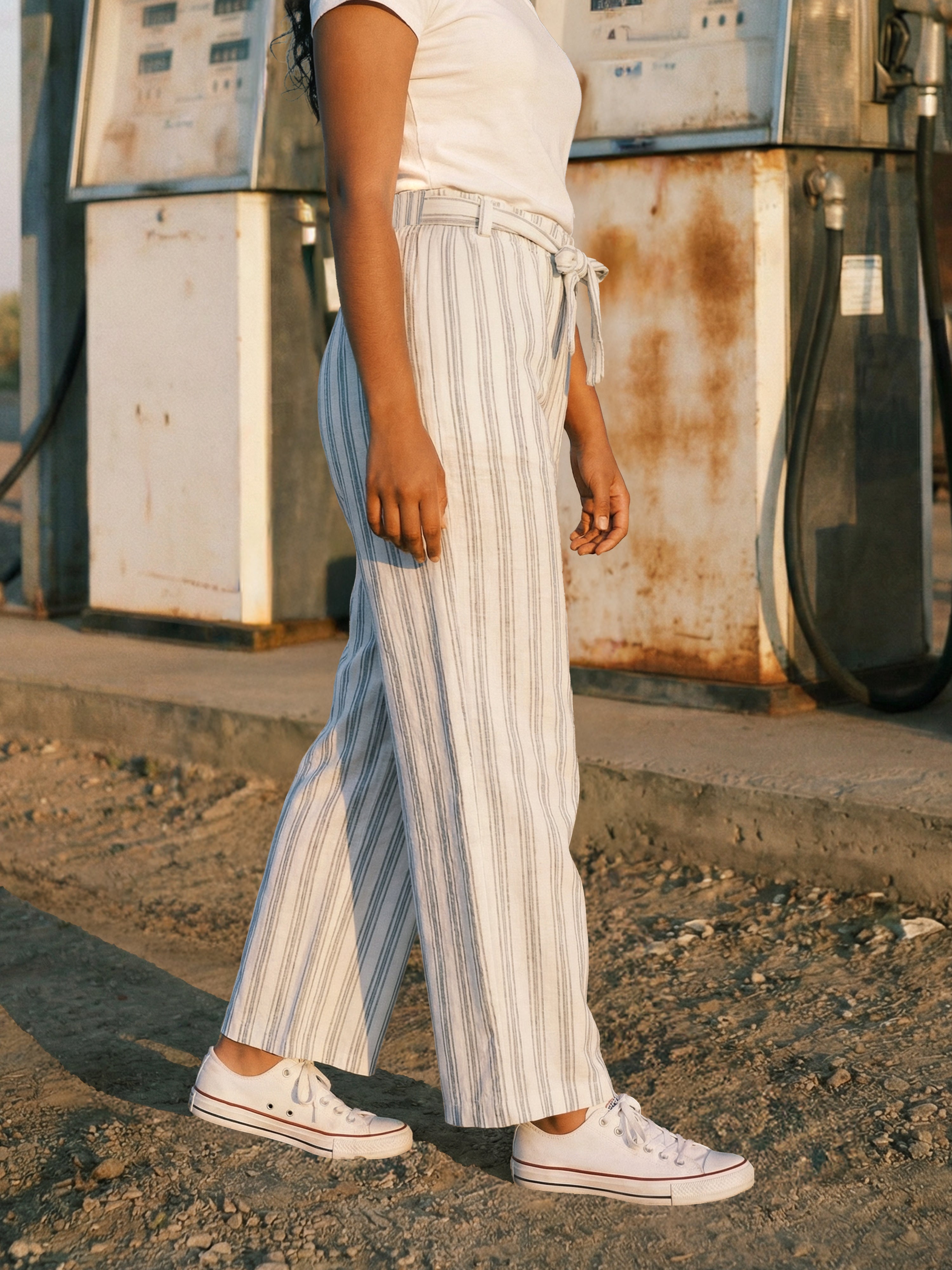 Women's White Imp Palazzo with  Neck