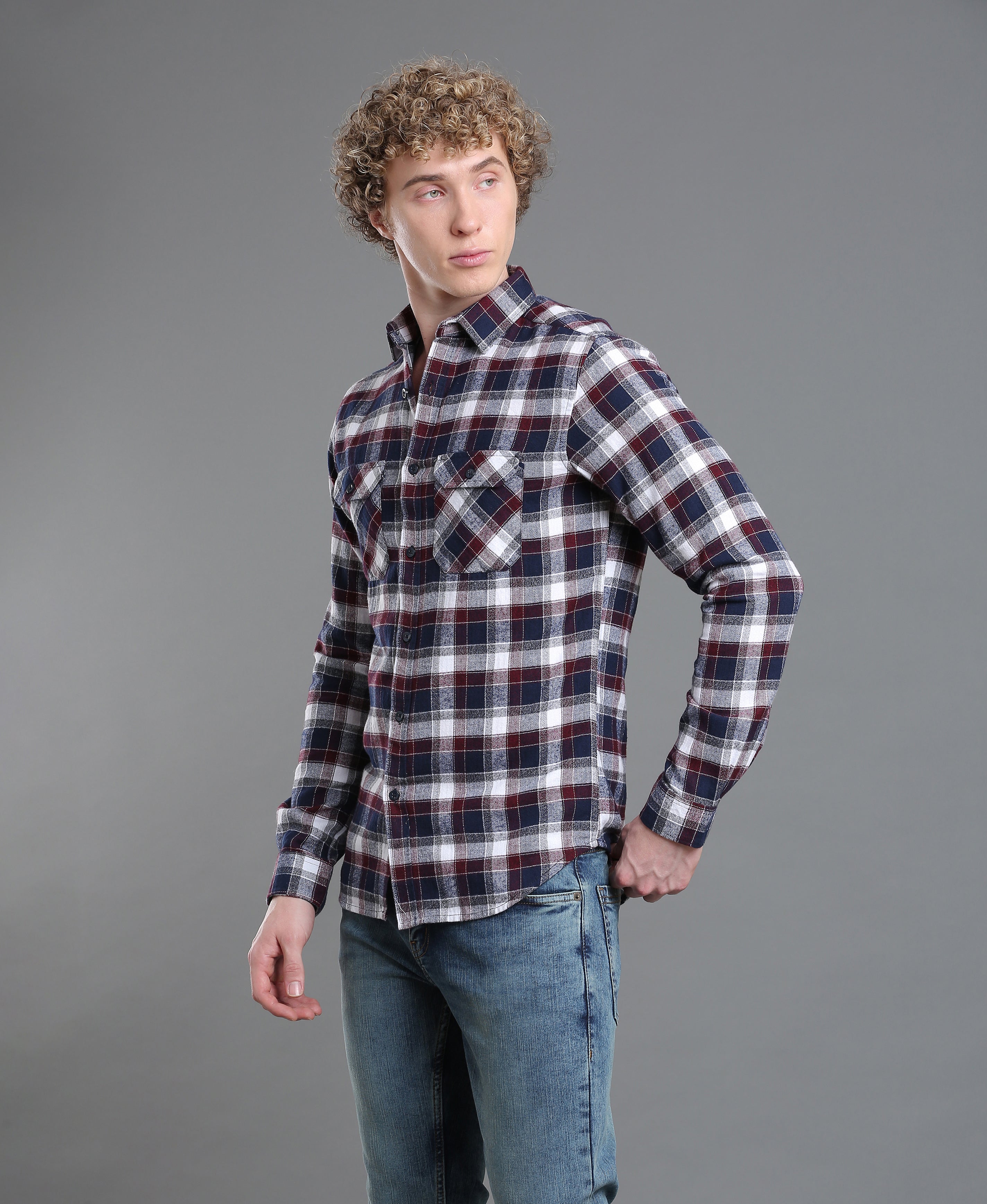 Navy Essential Slim Shirt
