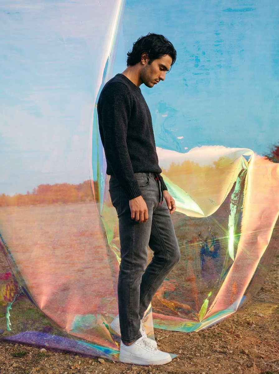 Jogger Fit Denim — Dark Grey Wash