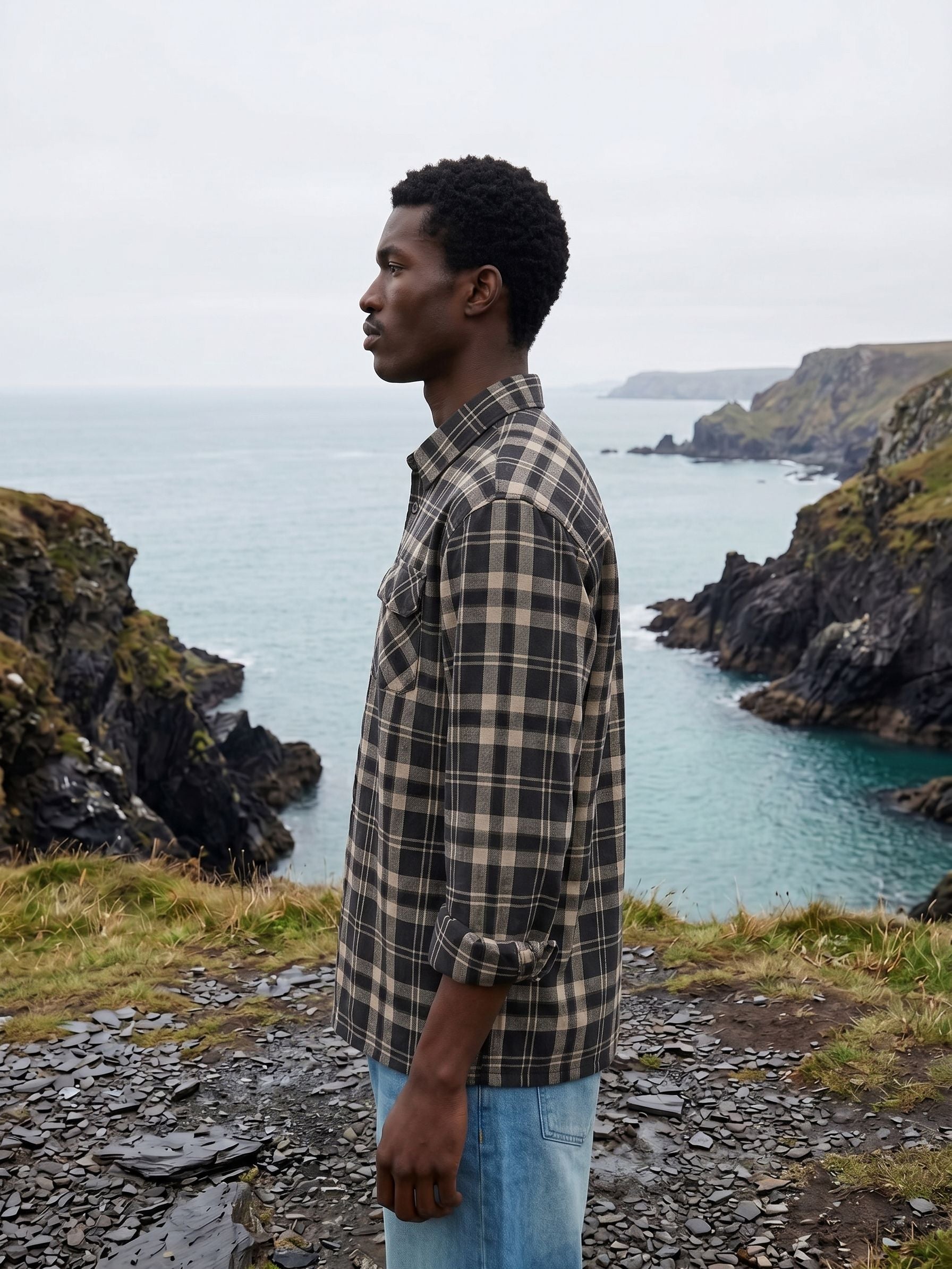 Men's  Black Oversized Fit Shirt