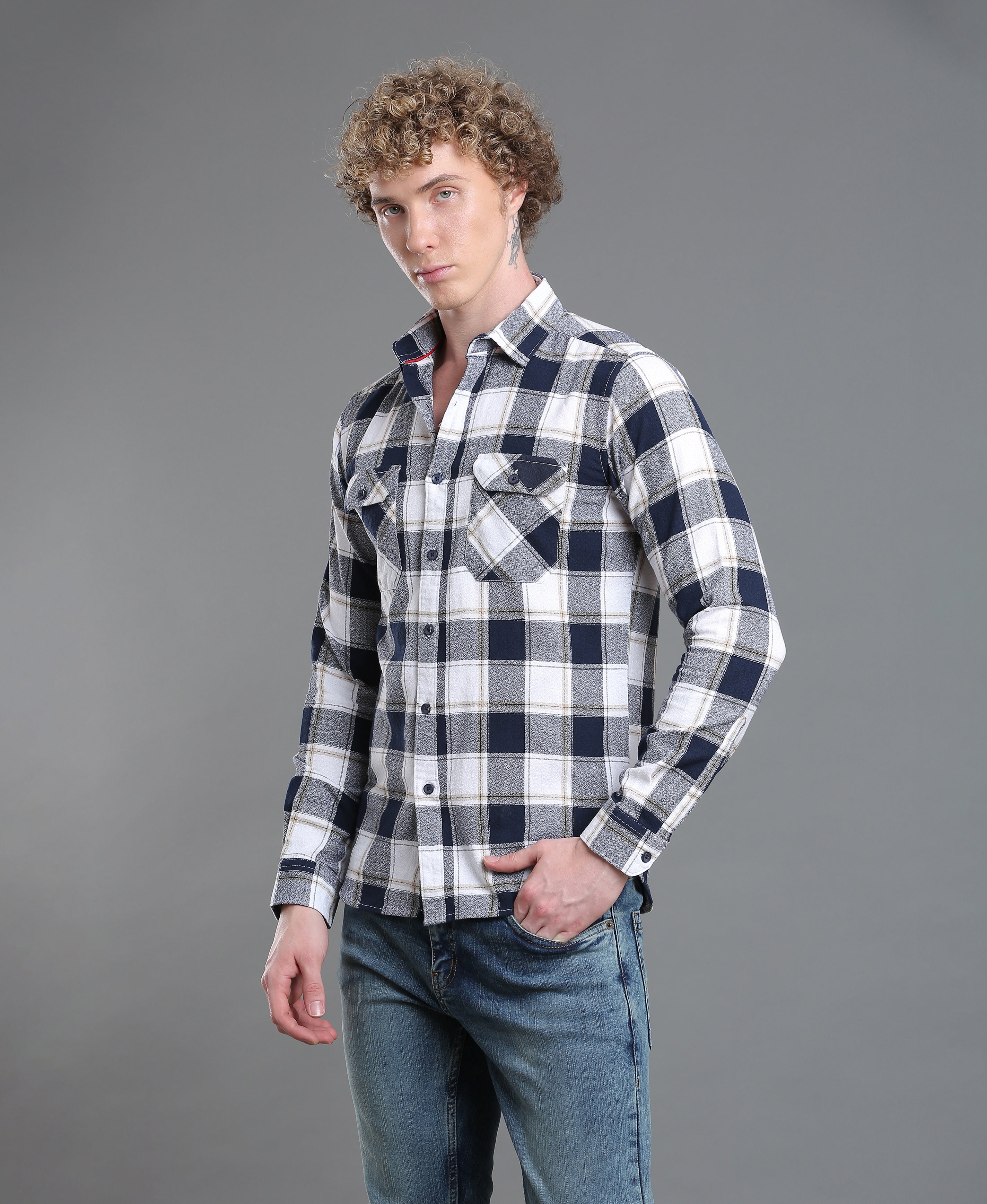 Azure Luxe Slim Shirt