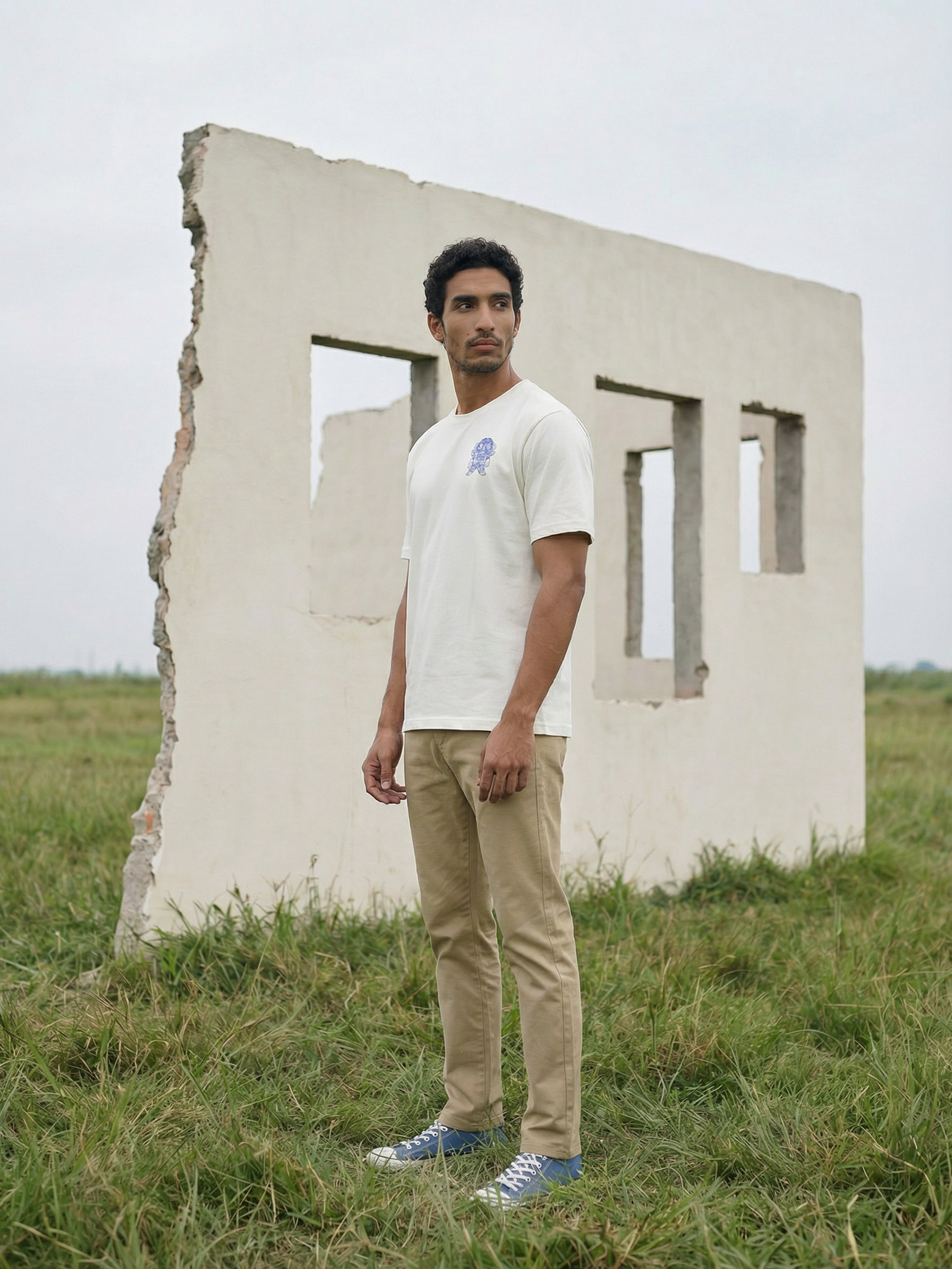 The Oversized Mens T Shirt | Off White 220 Gsm-100% Cotton Single Jersey