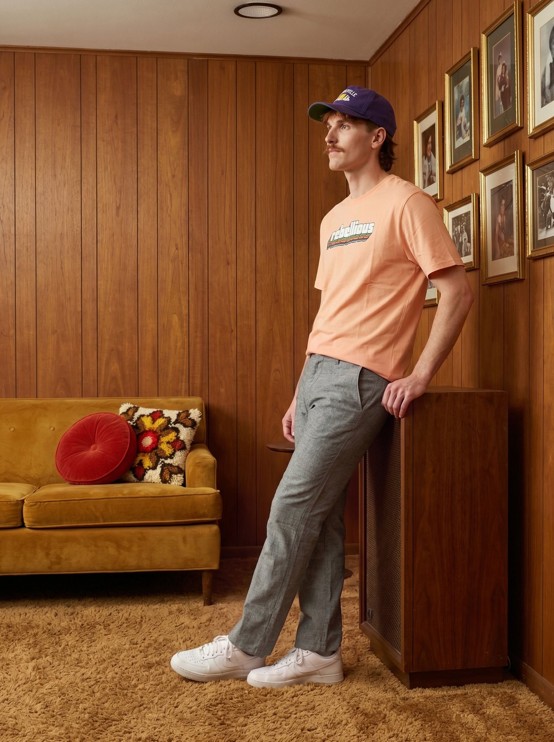 Men's Jersey 180 Gsm Light Orange Regular Fit T Shirt