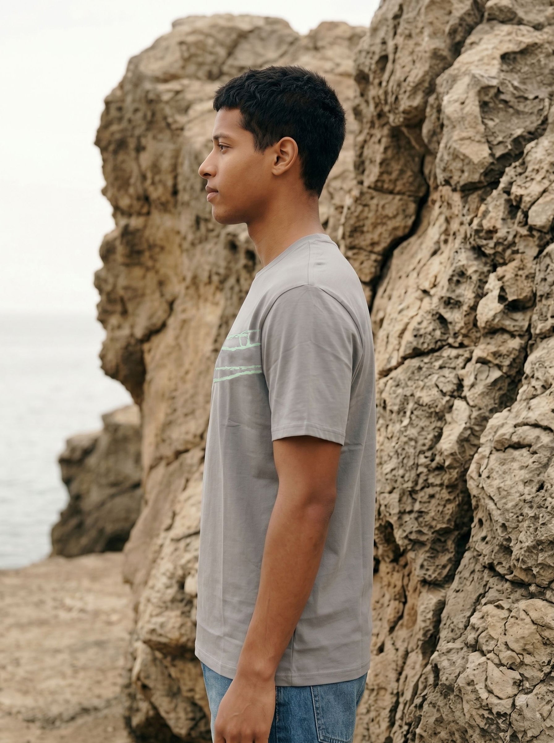 Men's Jersy 180 Gsm Grey Regular Fit T Shirt