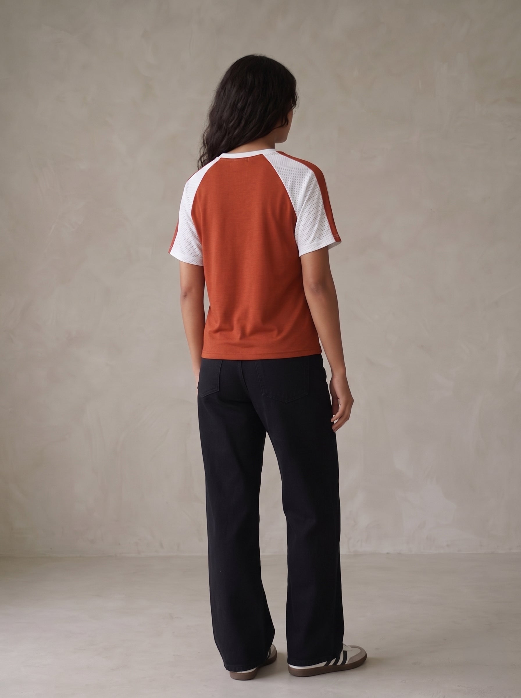 Women's Cotton Rust Brown Oversized T Shirt