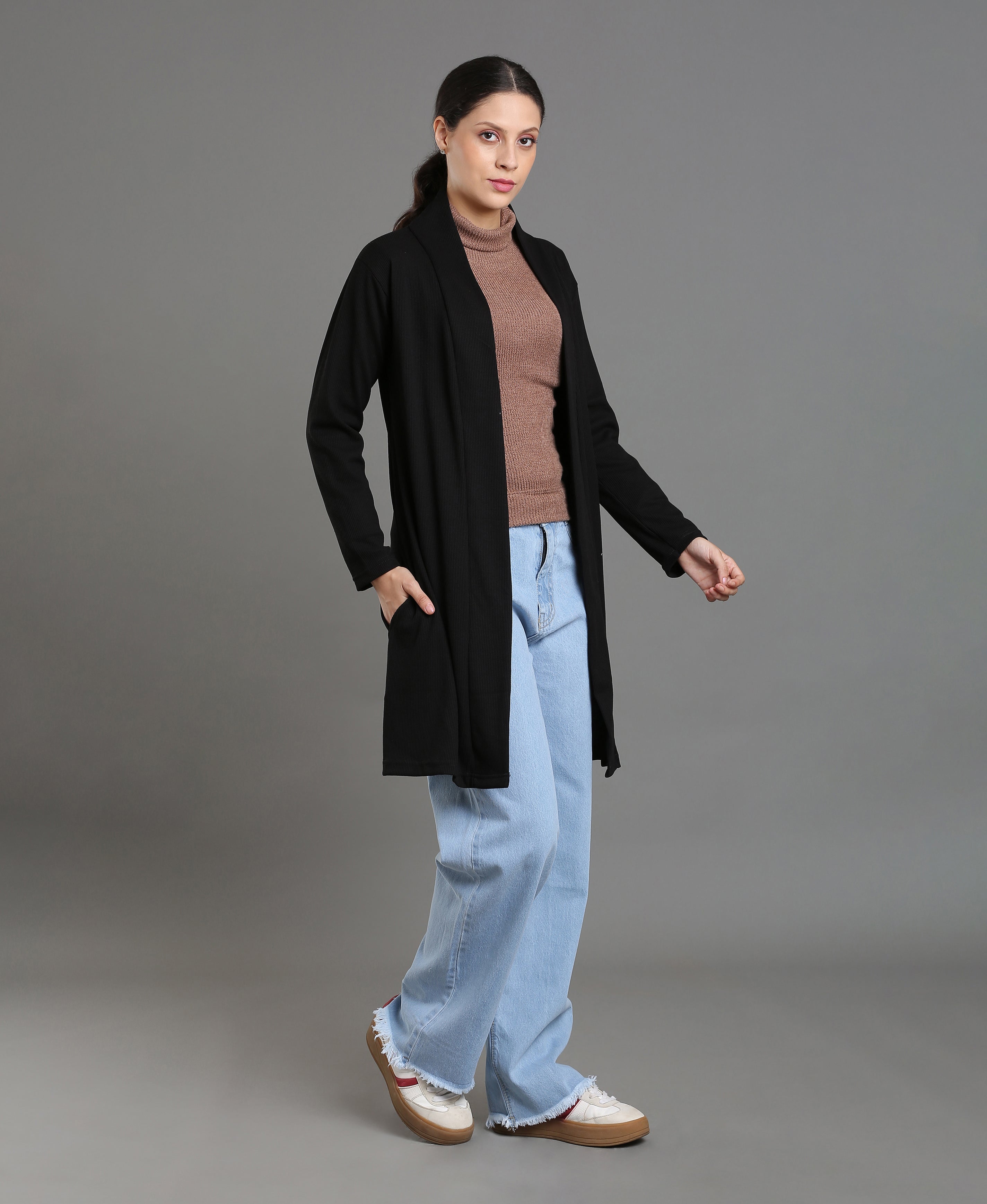 Noir Waffle Shrug